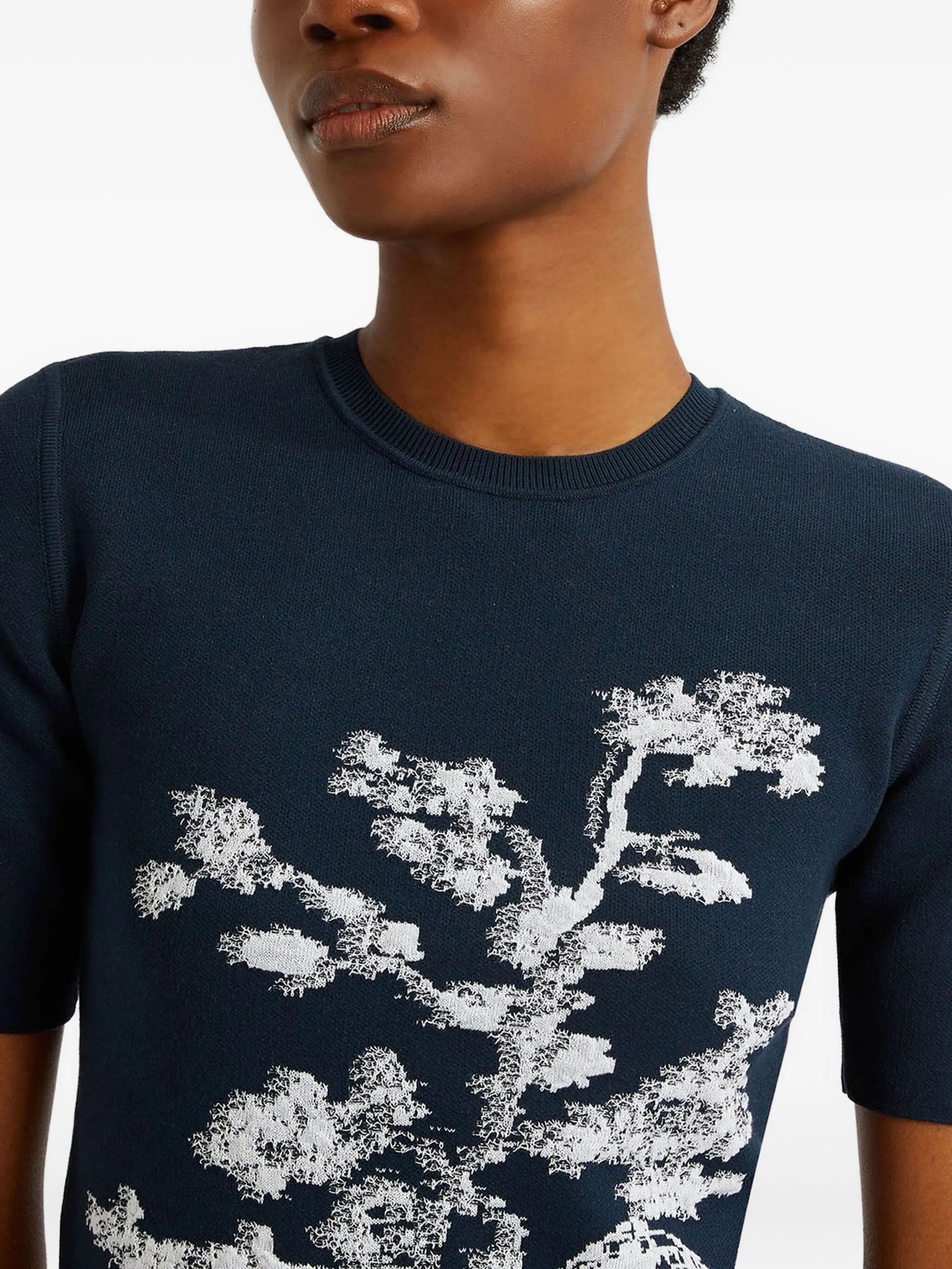 jacquard short-sleeve top