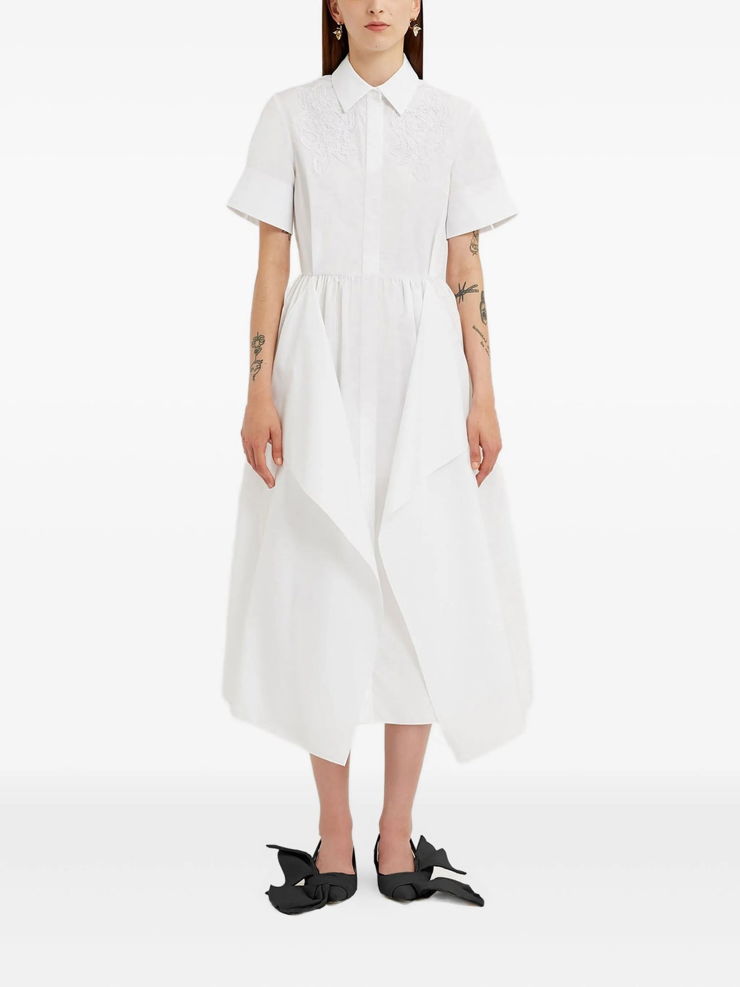 embroidered shirtdress