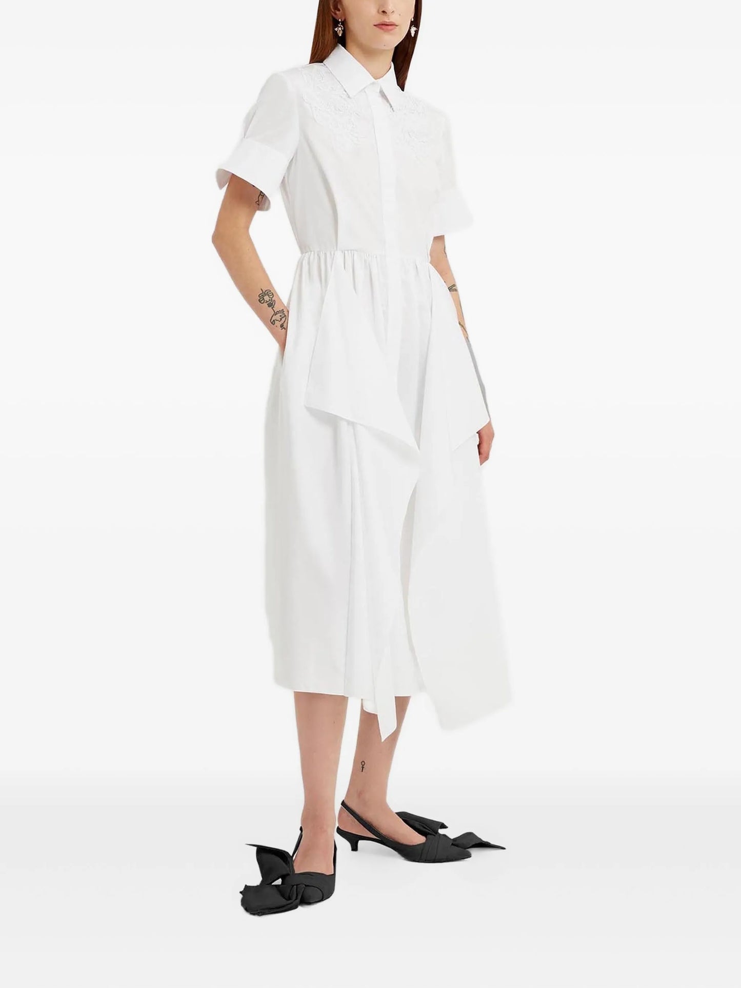 embroidered shirtdress