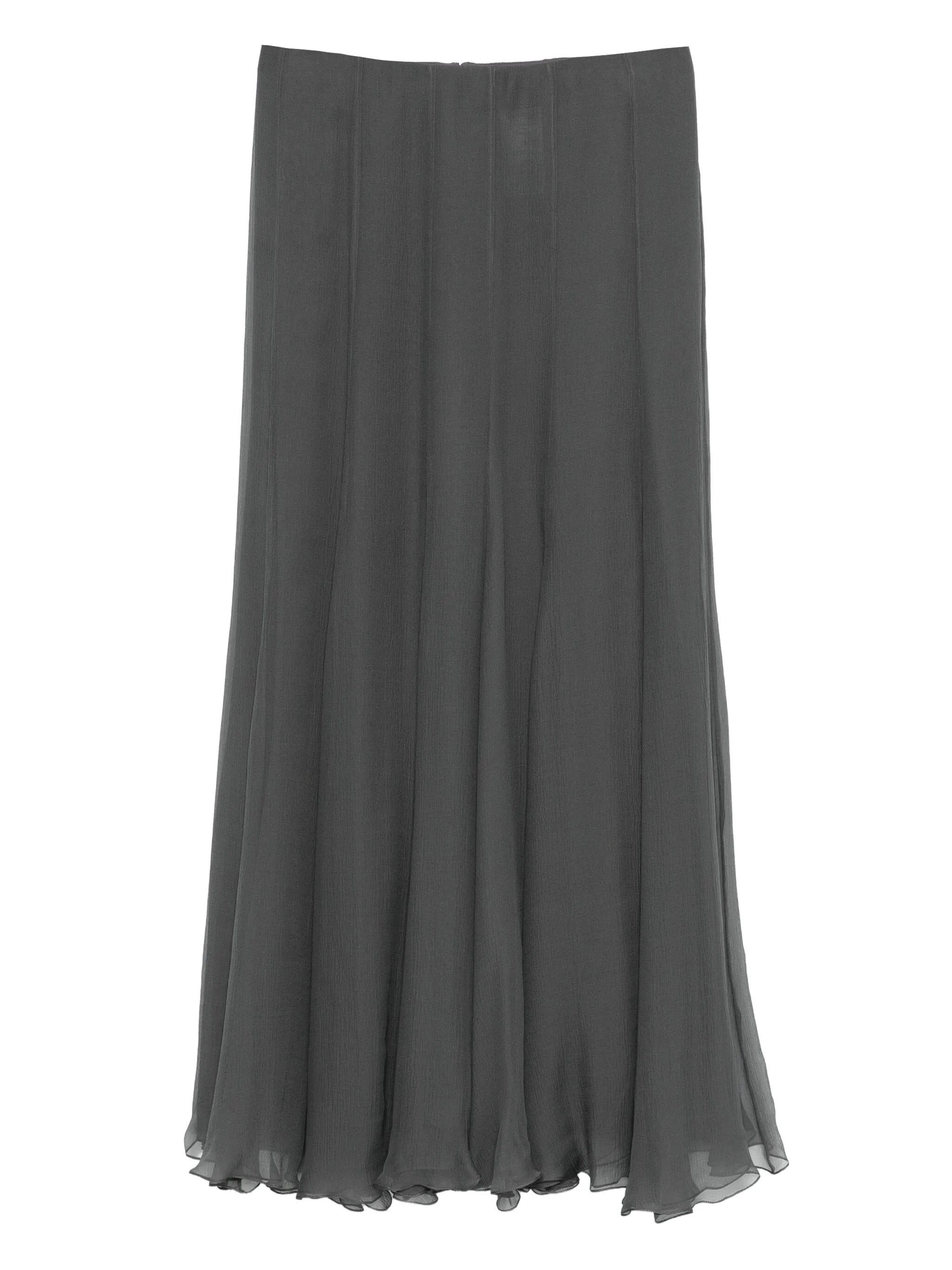 pleated maxi skirt