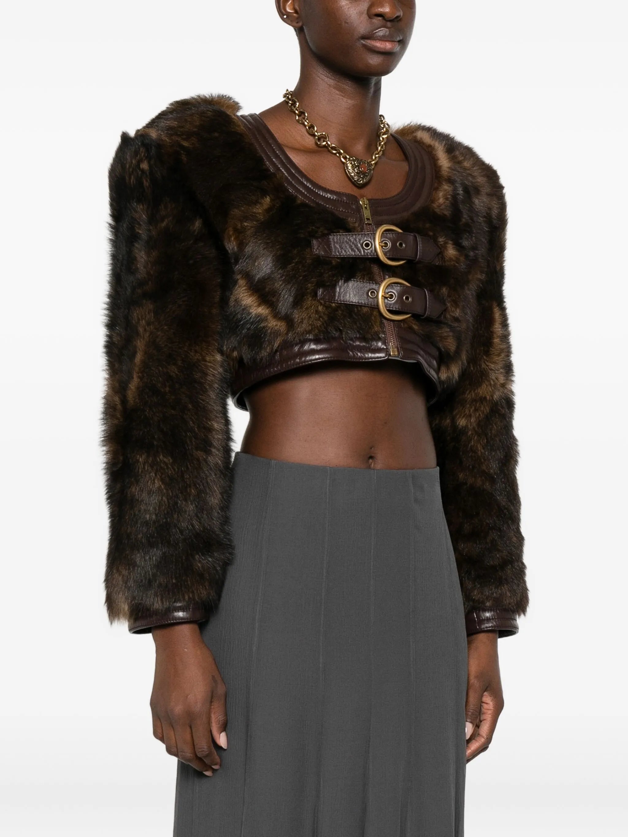 shearling cropped jacket