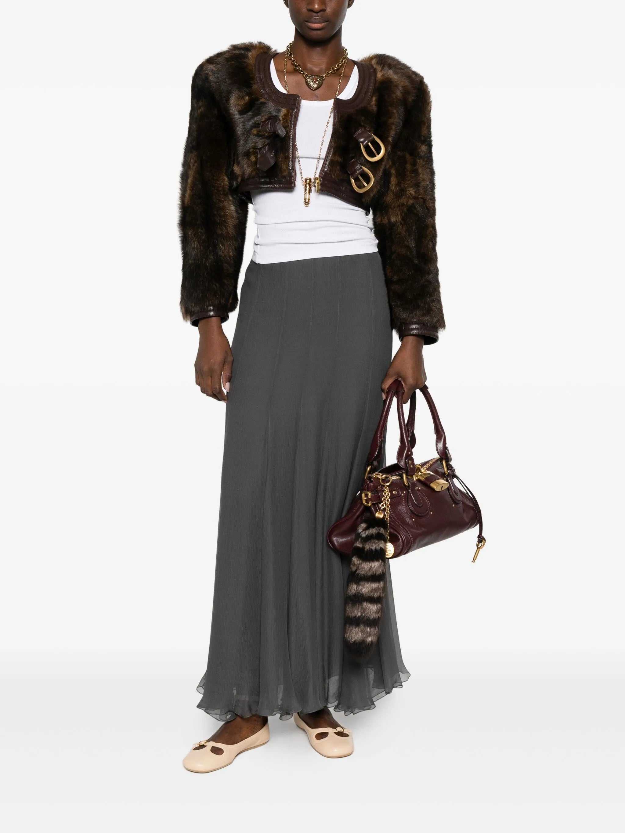 shearling cropped jacket