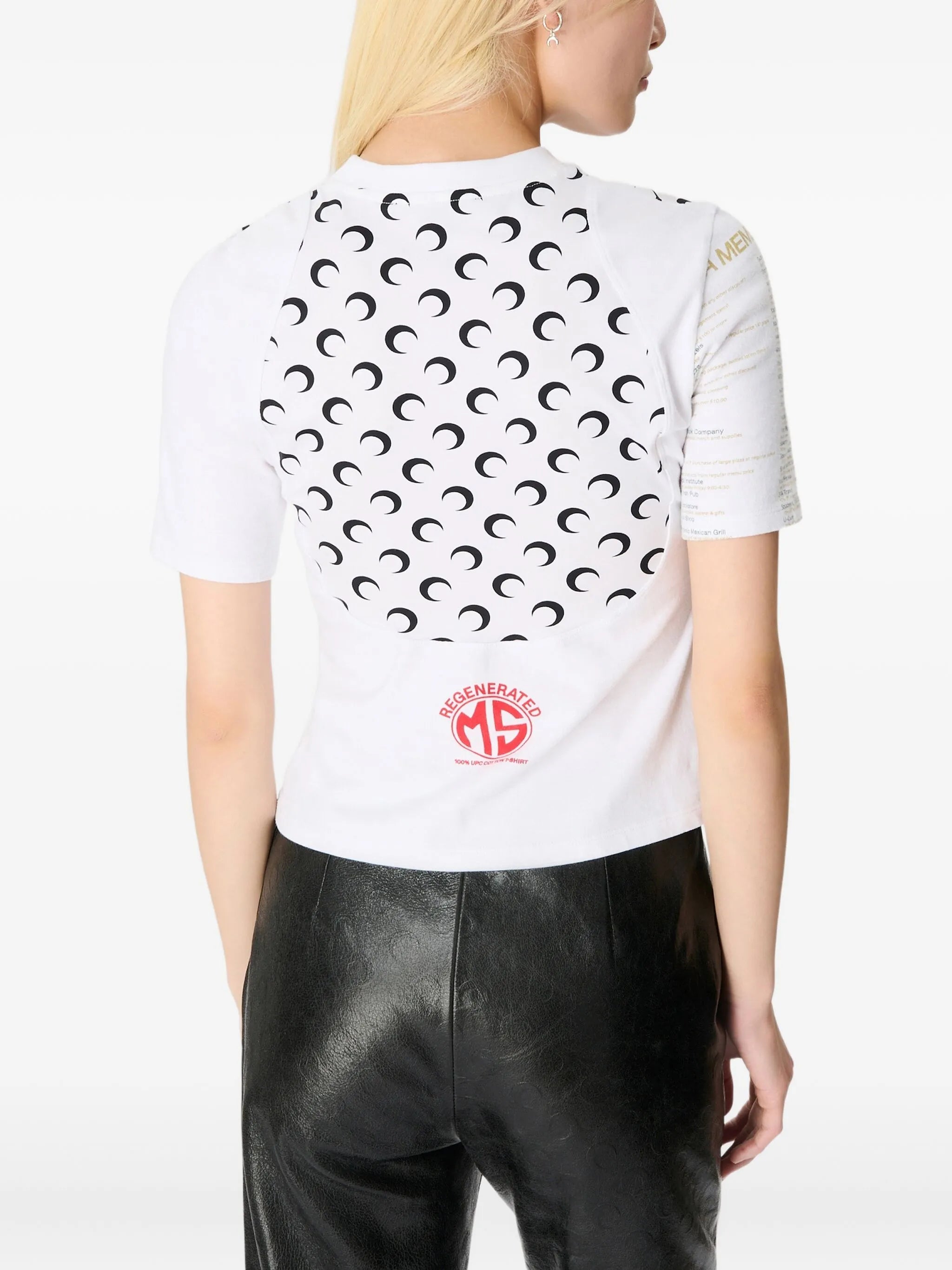 crescent-moon graphic T-shirt