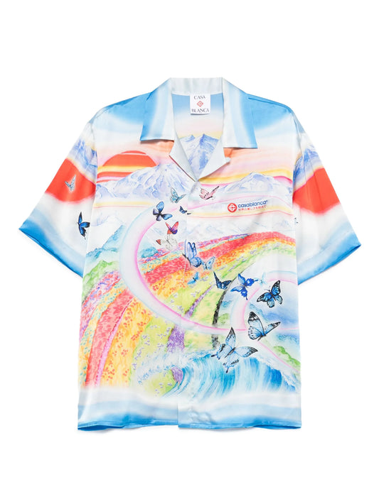 Teacher butterfly landscape shirt