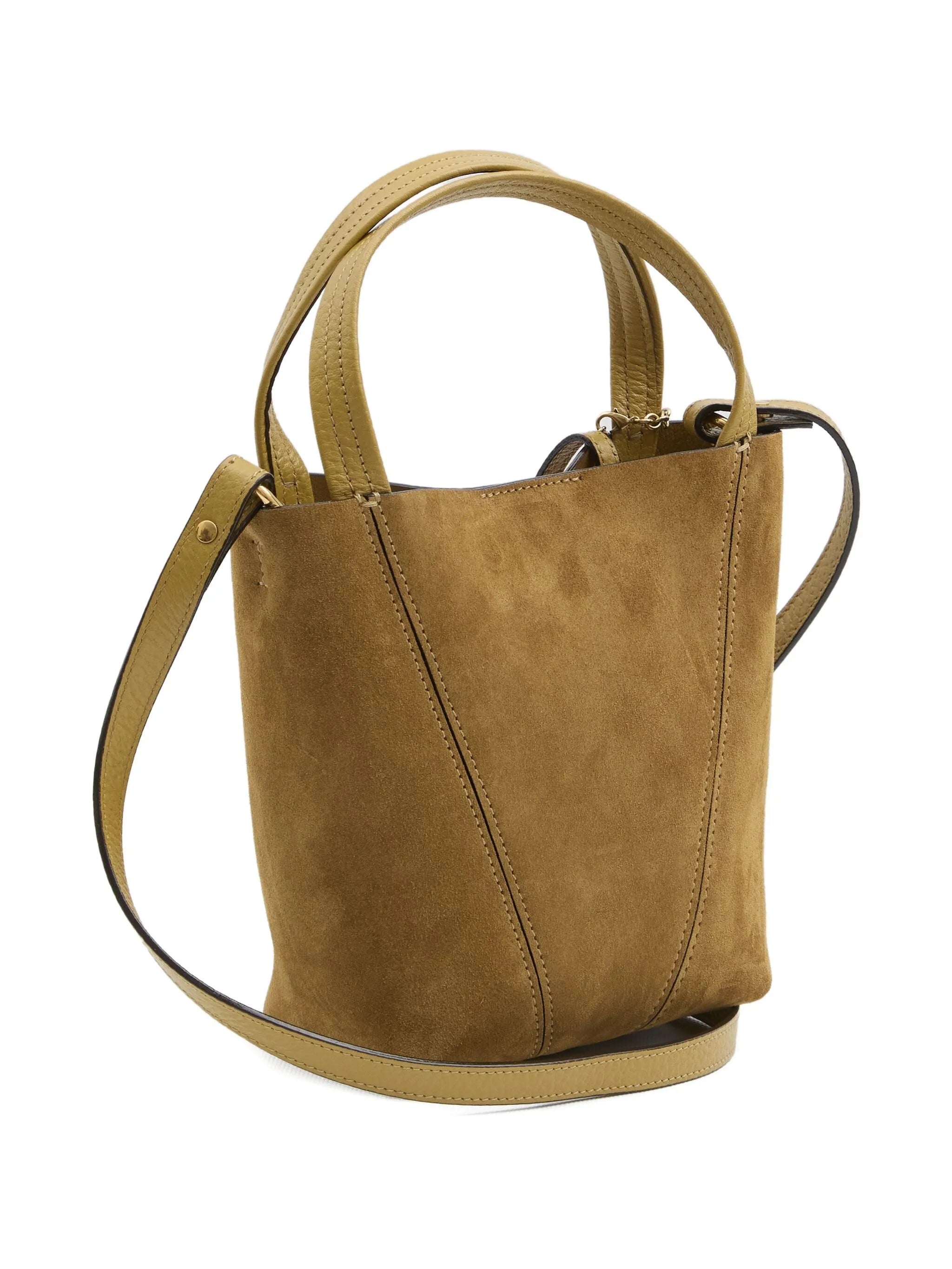 small Spin suede leather tote bag