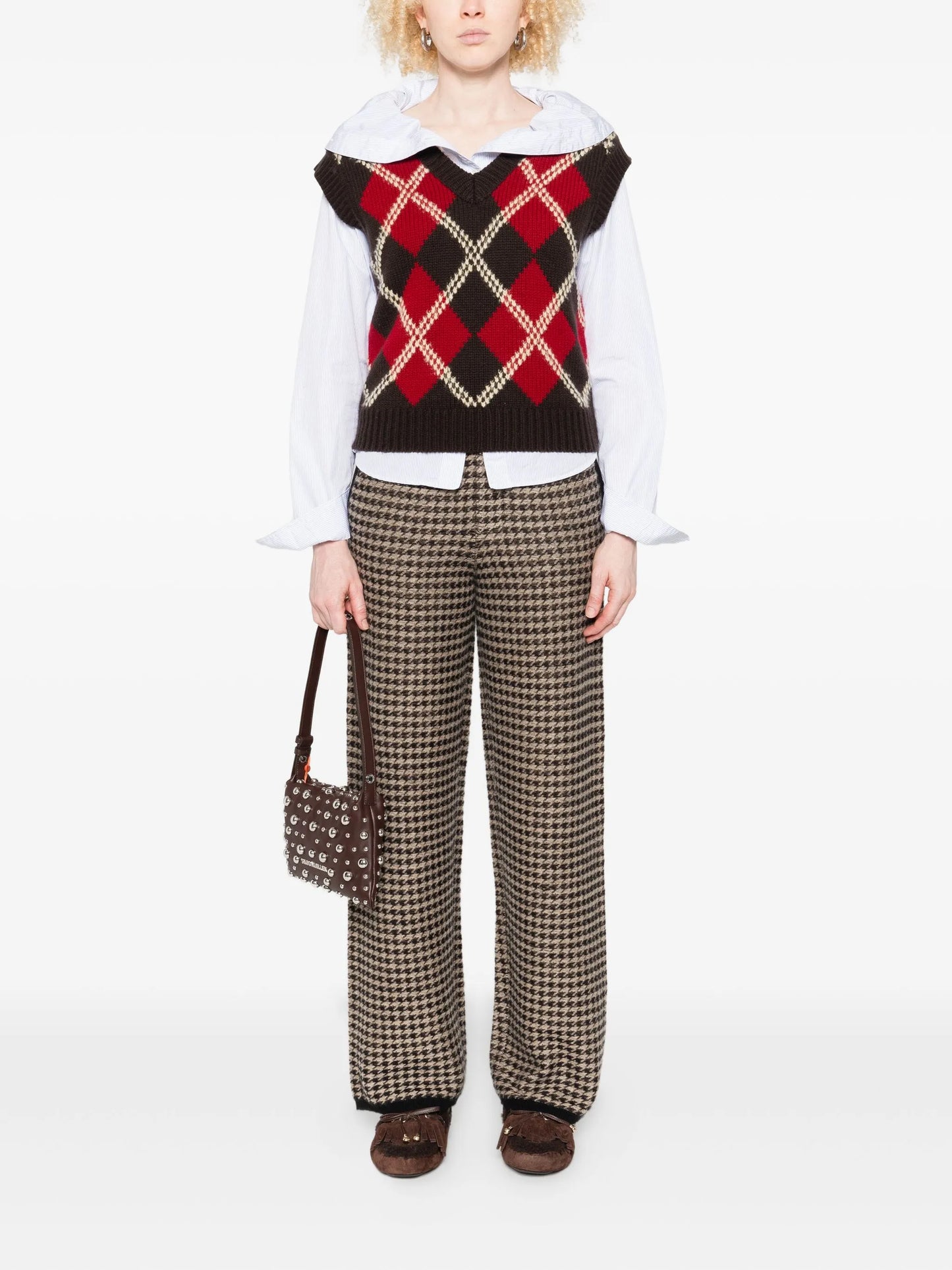 argyle sleeveless vest