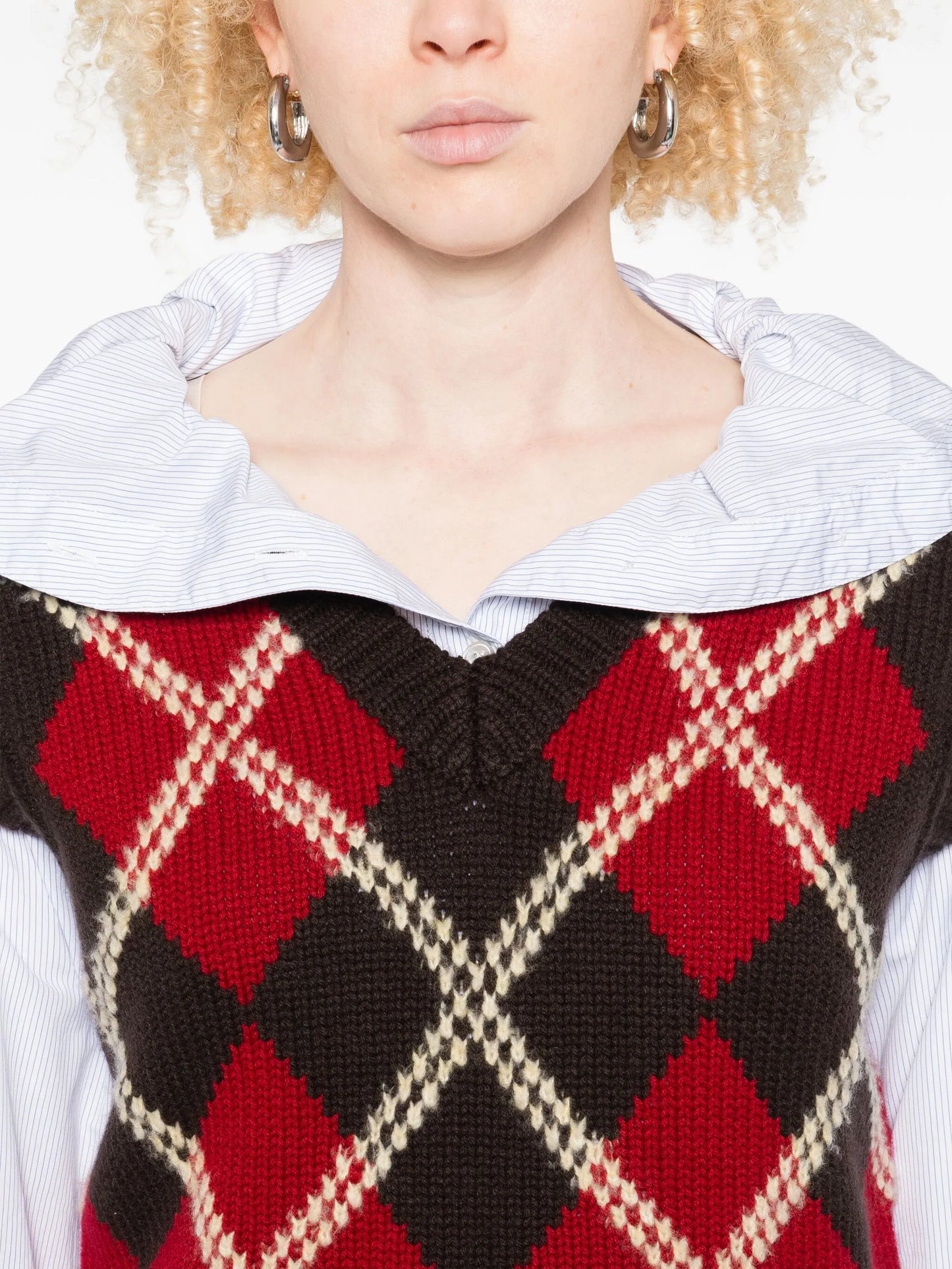argyle sleeveless vest