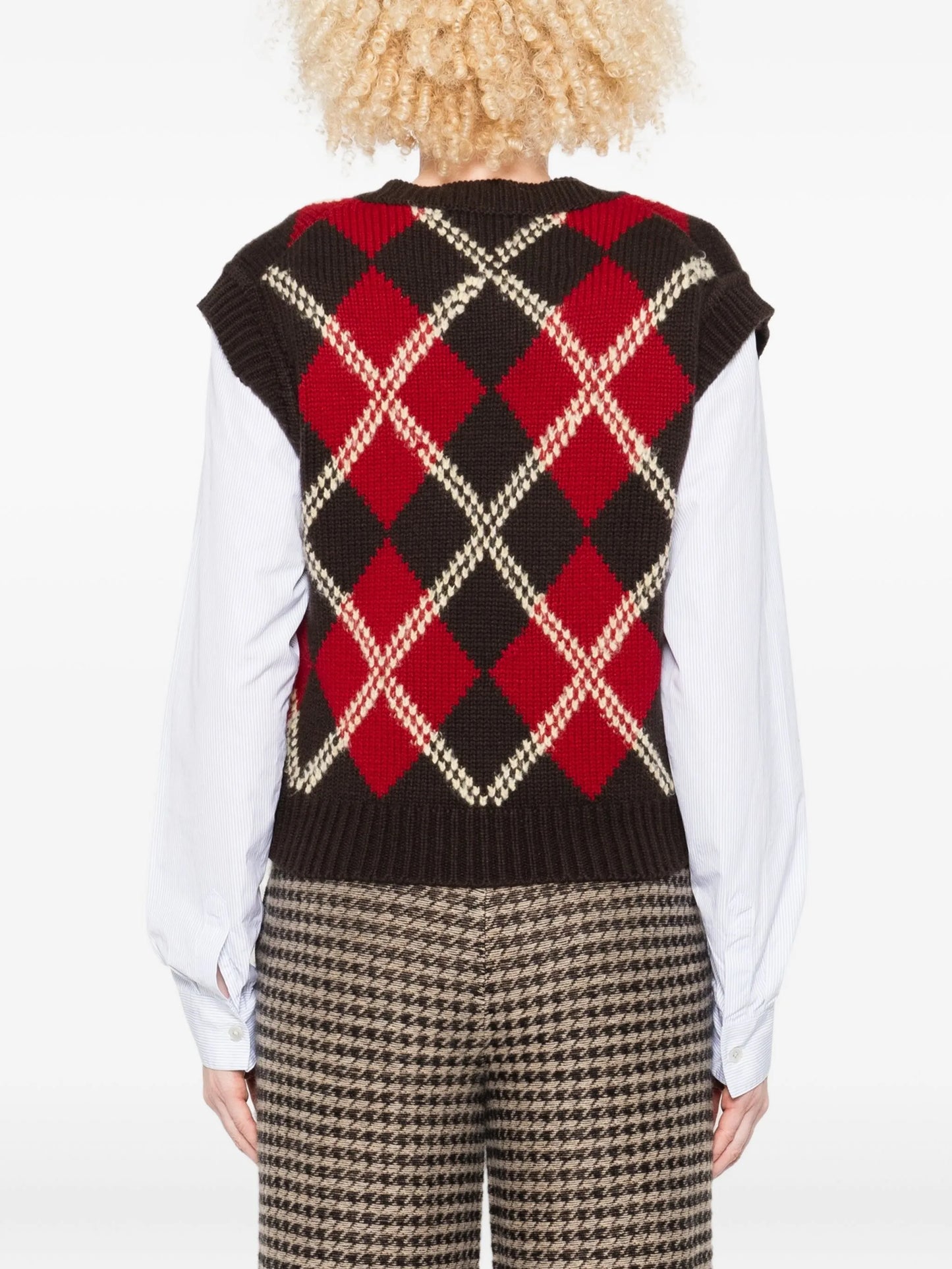 argyle sleeveless vest