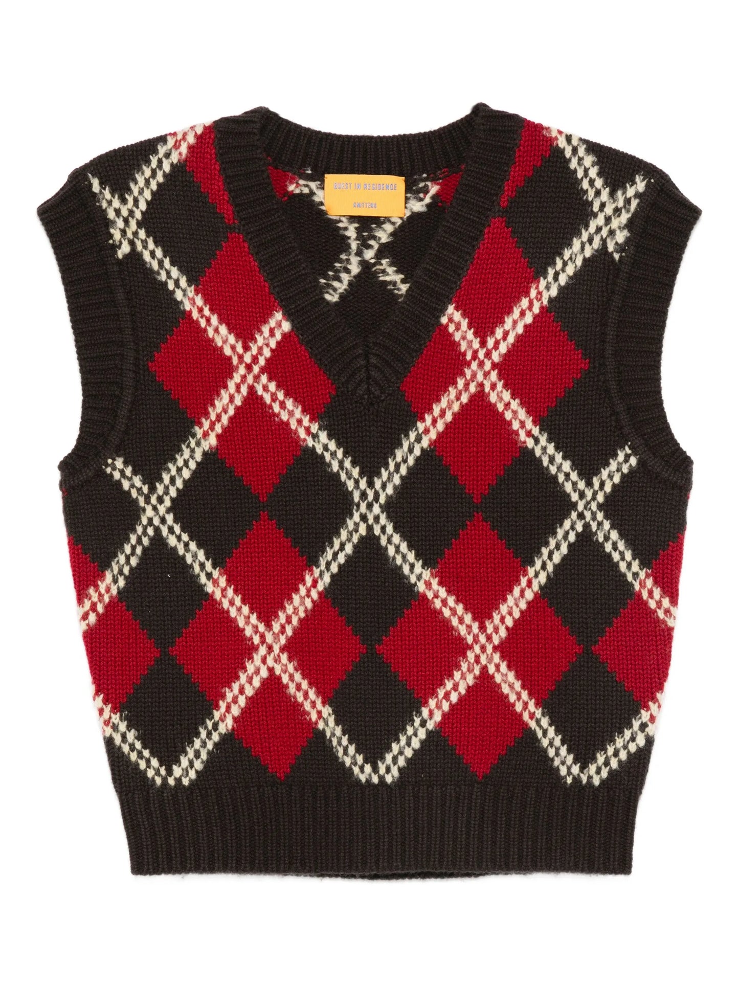 argyle sleeveless vest