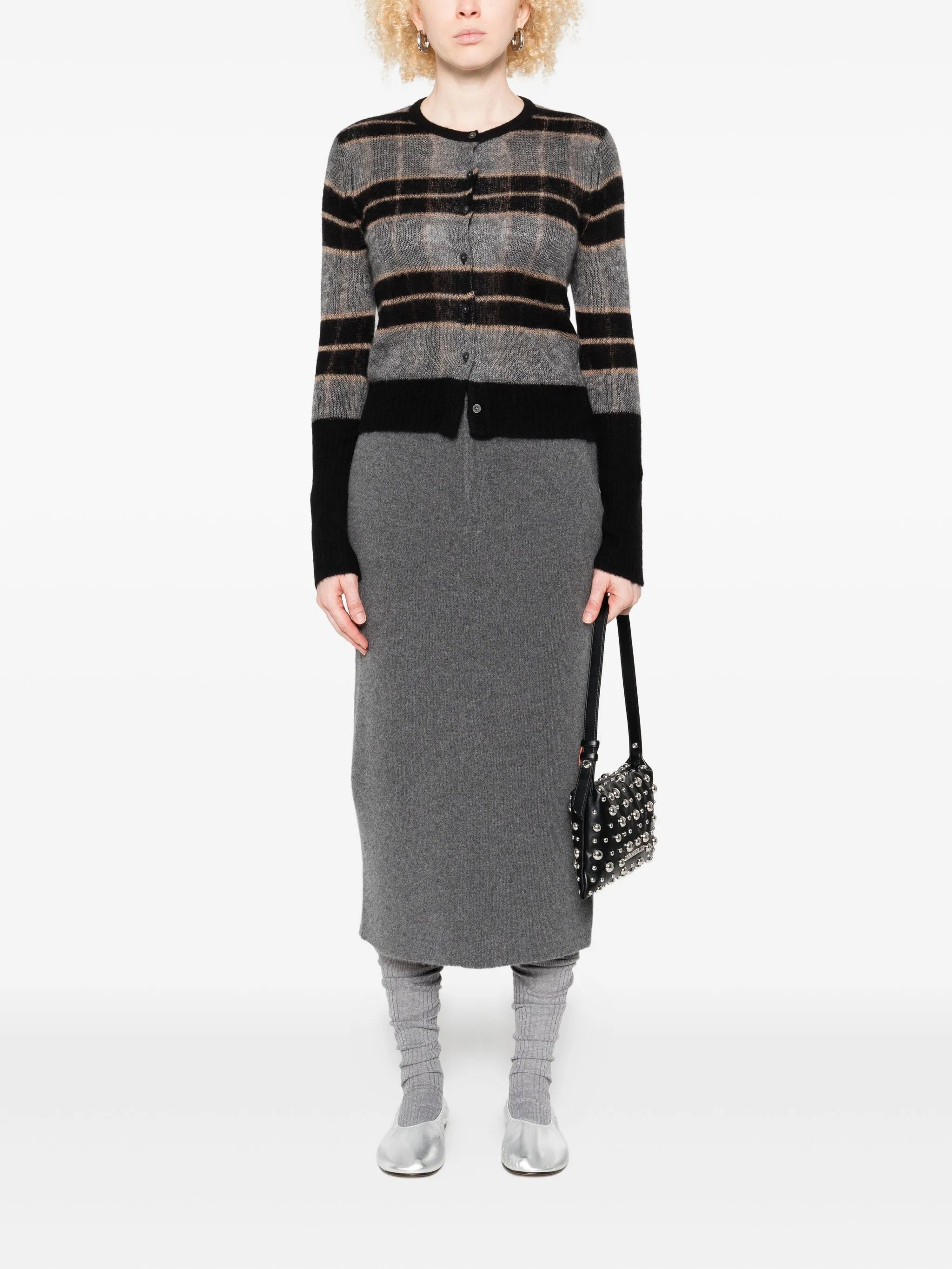 fine-knit pencil skirt