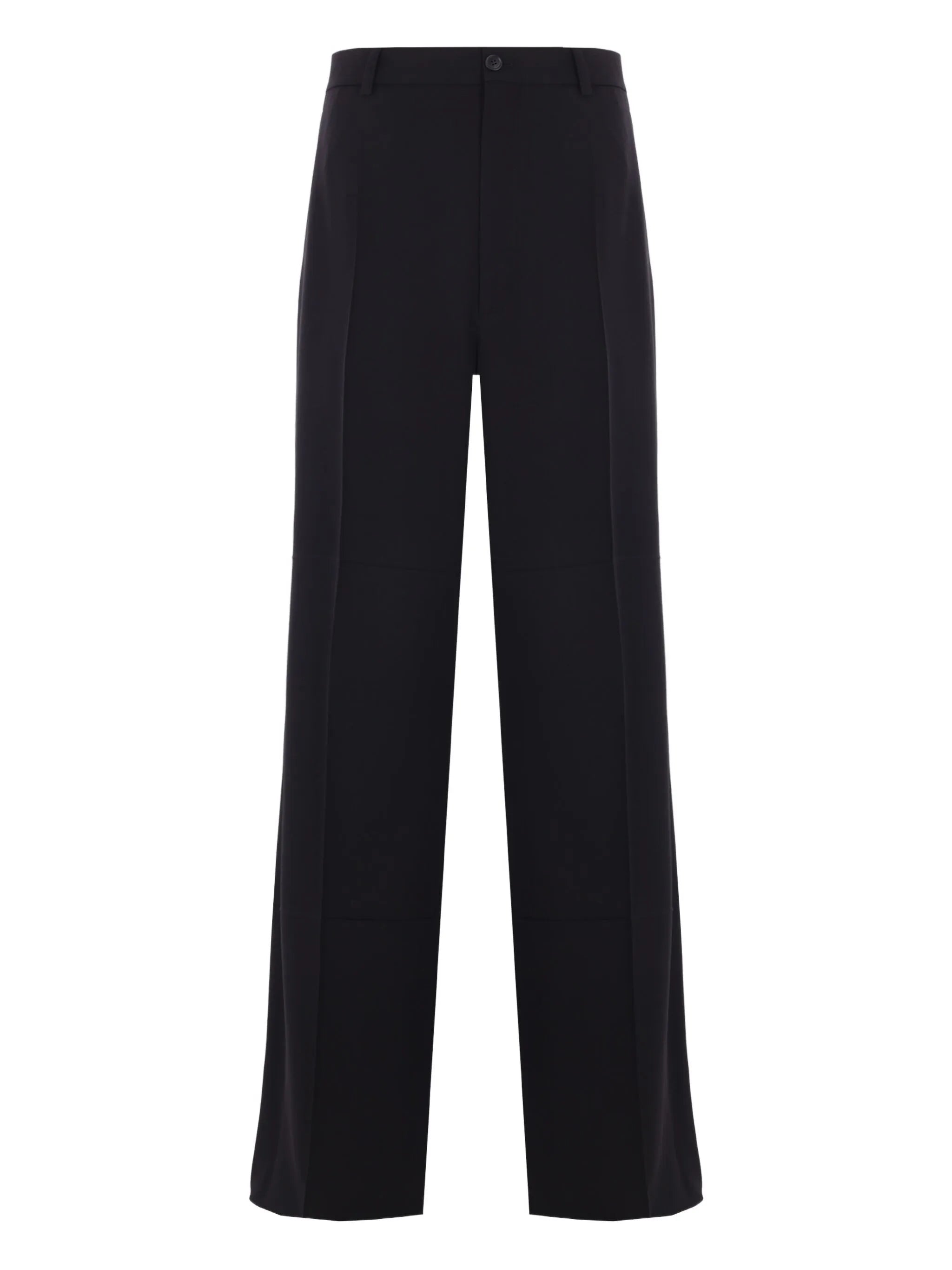 pressed-crease twill trousers