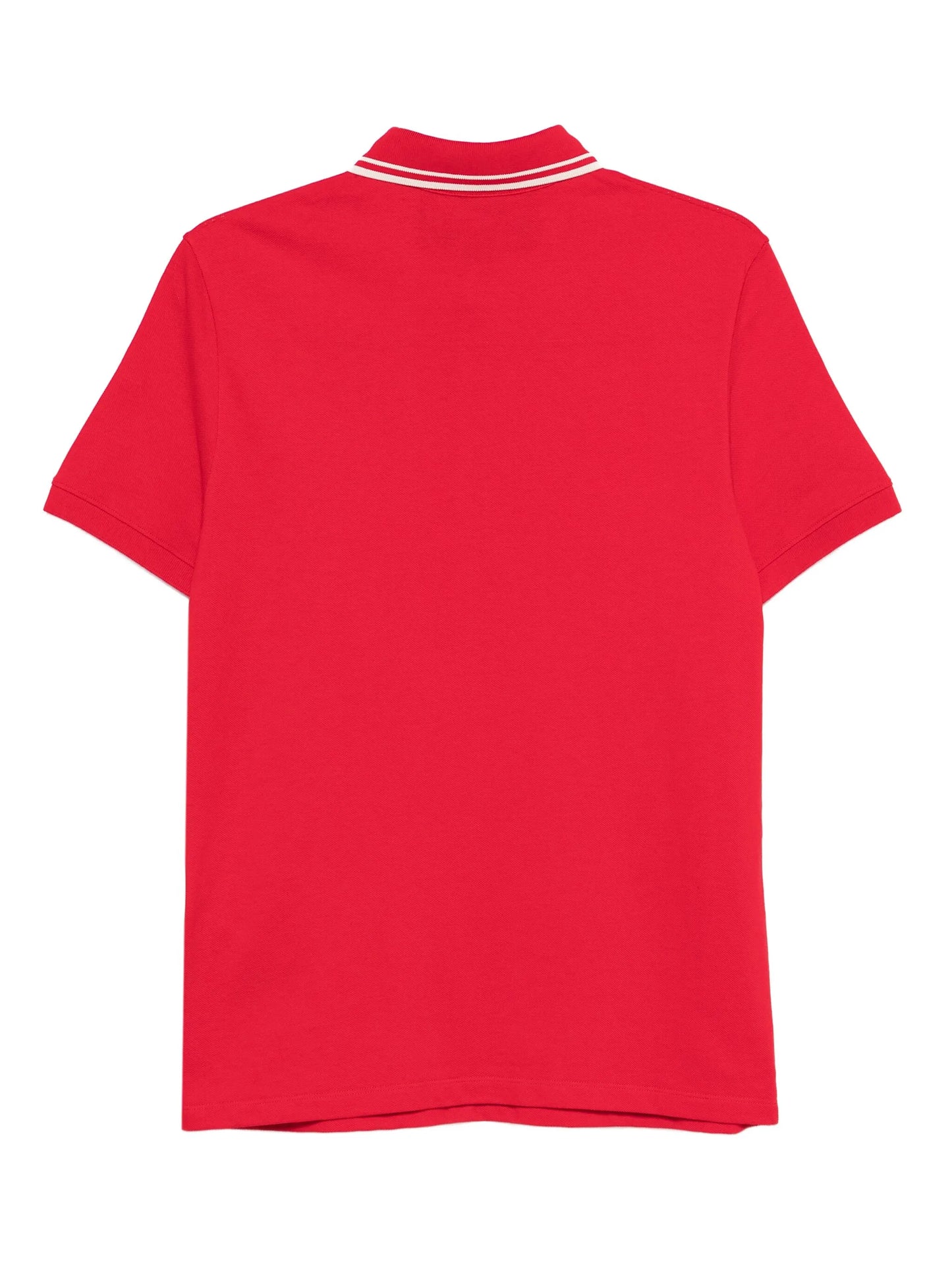 striped-collar polo shirt