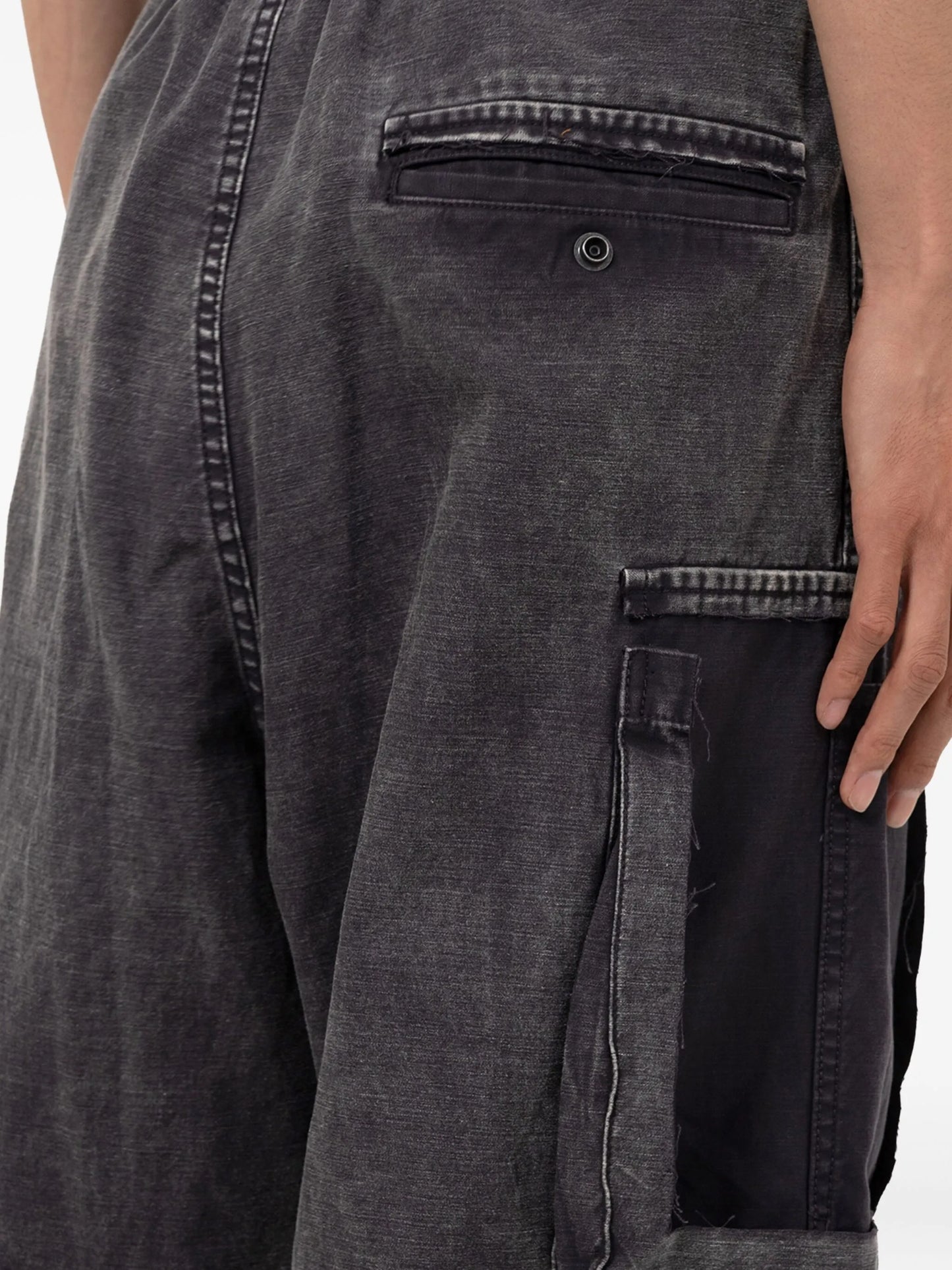 panelled drawstring jeans