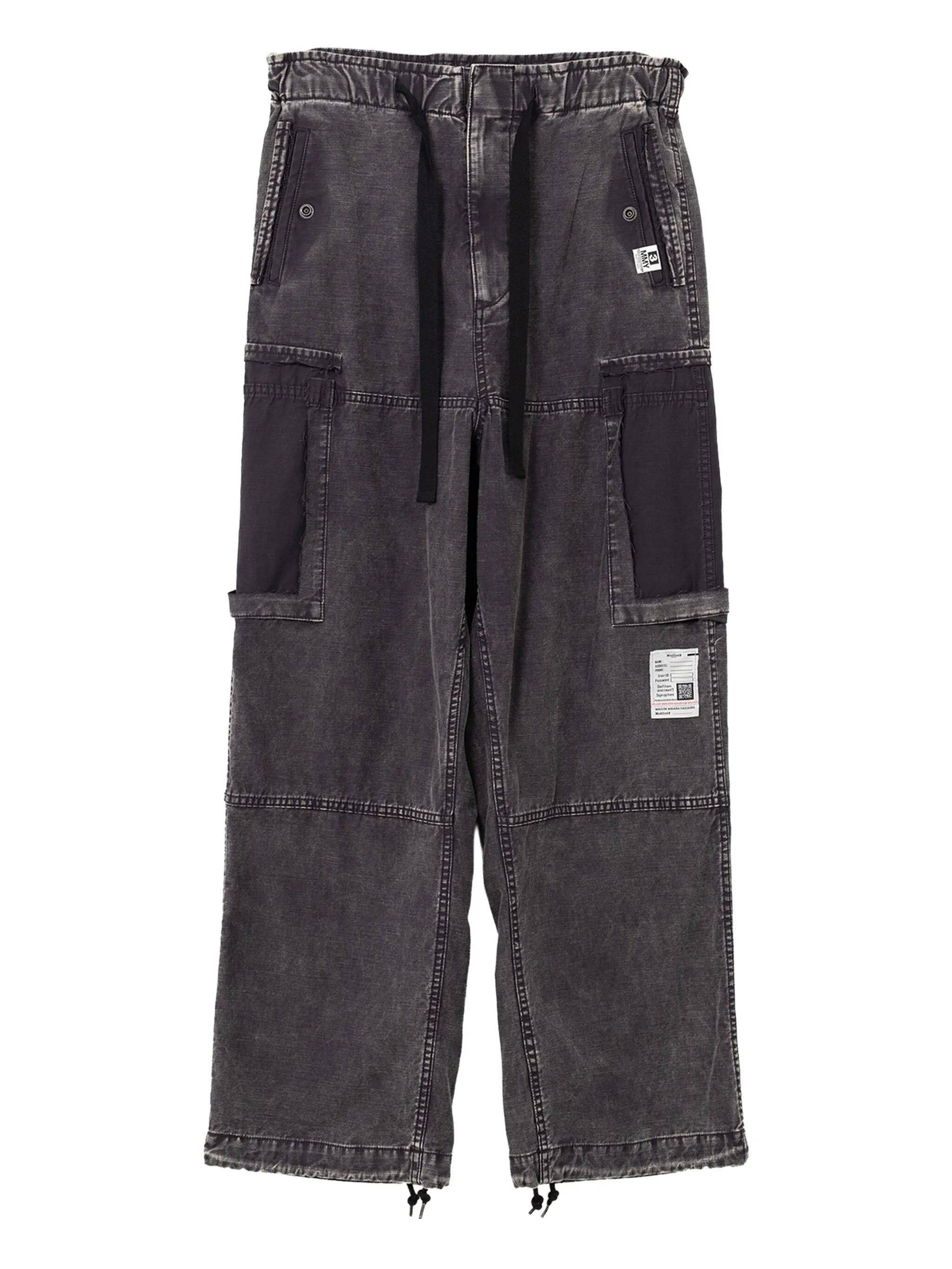 panelled drawstring jeans
