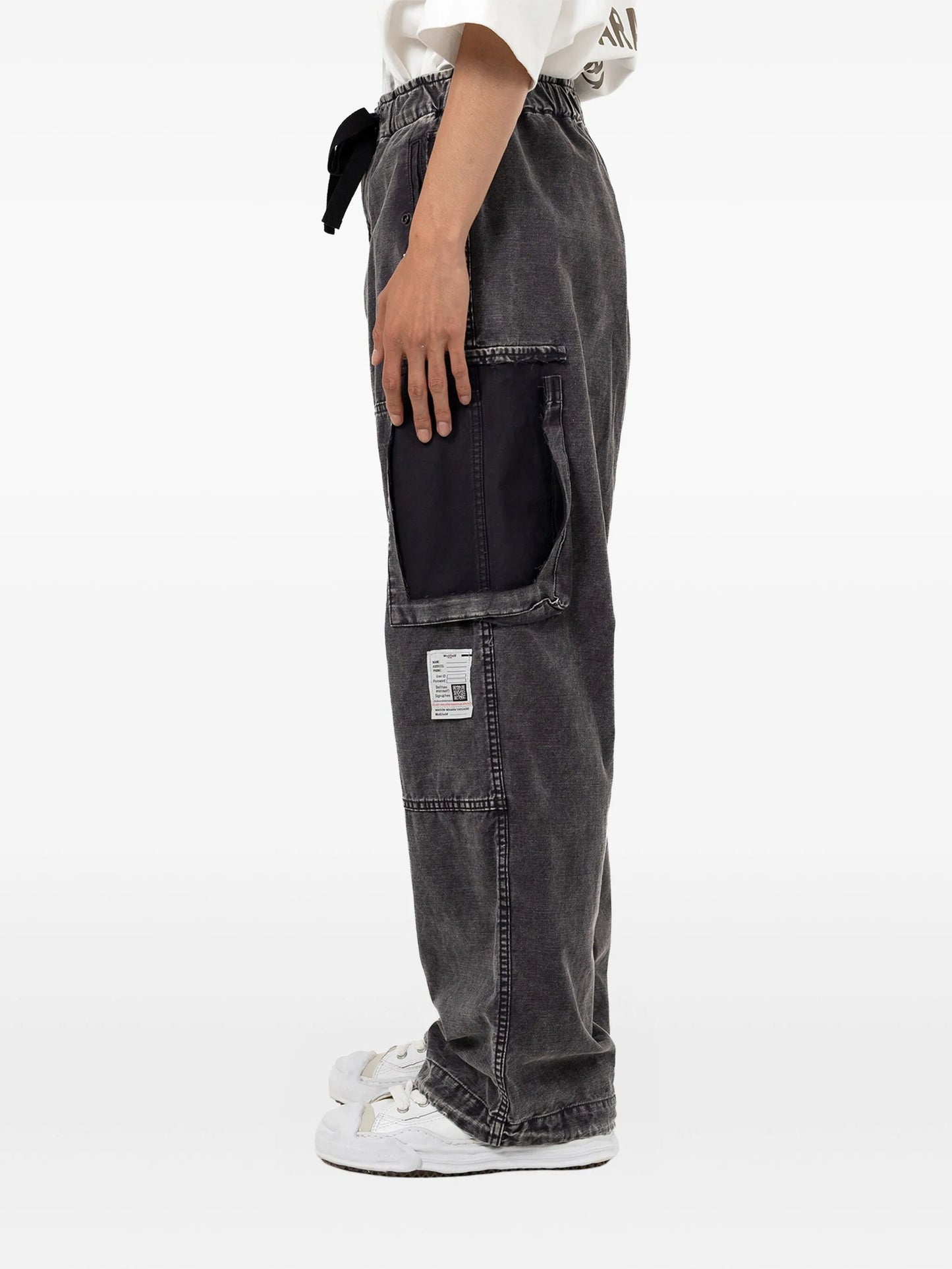 panelled drawstring jeans