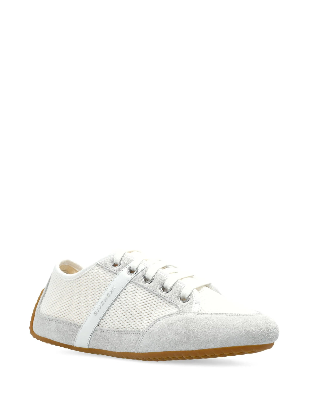 slim sneakers in mesh and suede