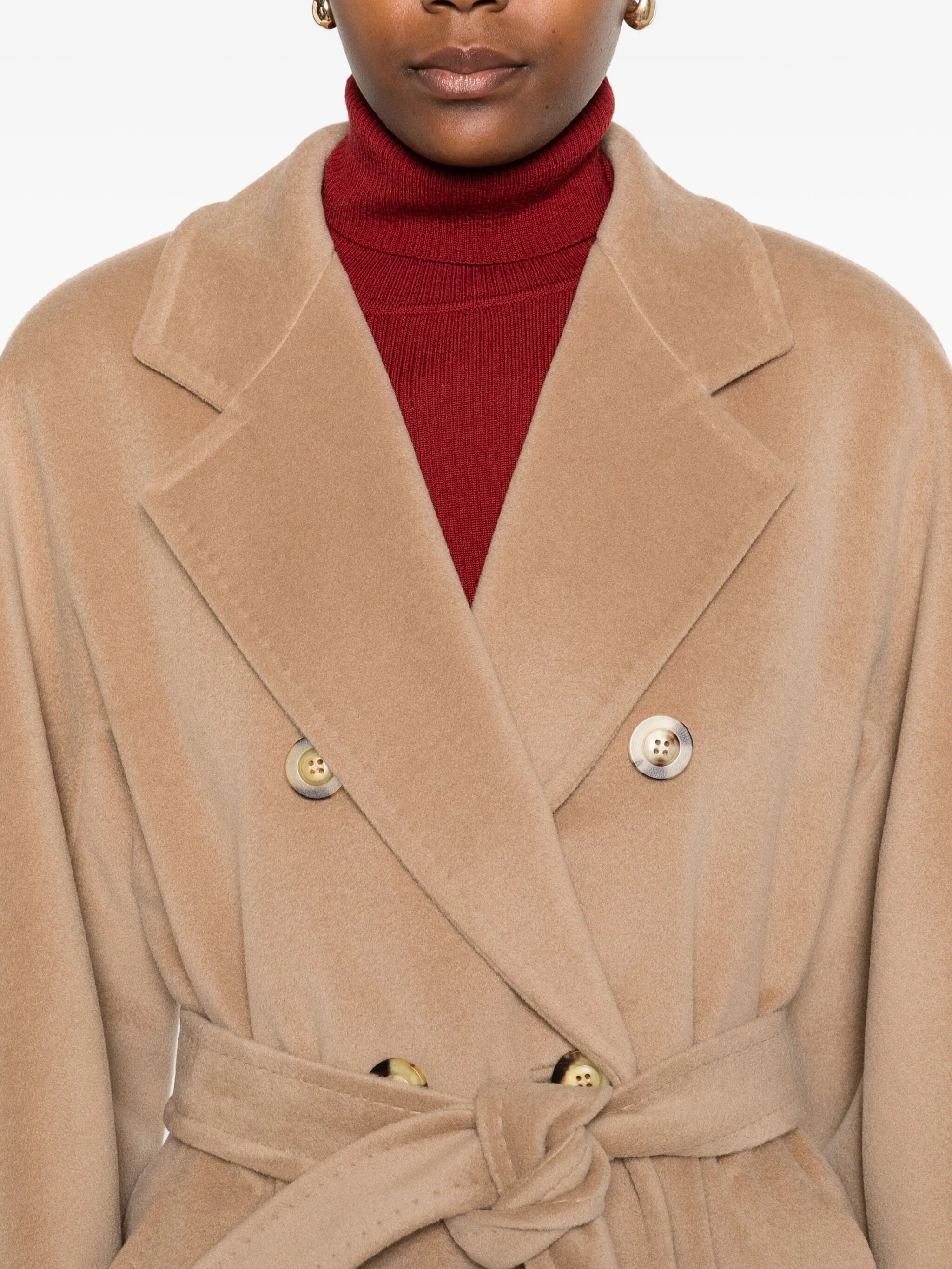 Madame double-breasted wool coat