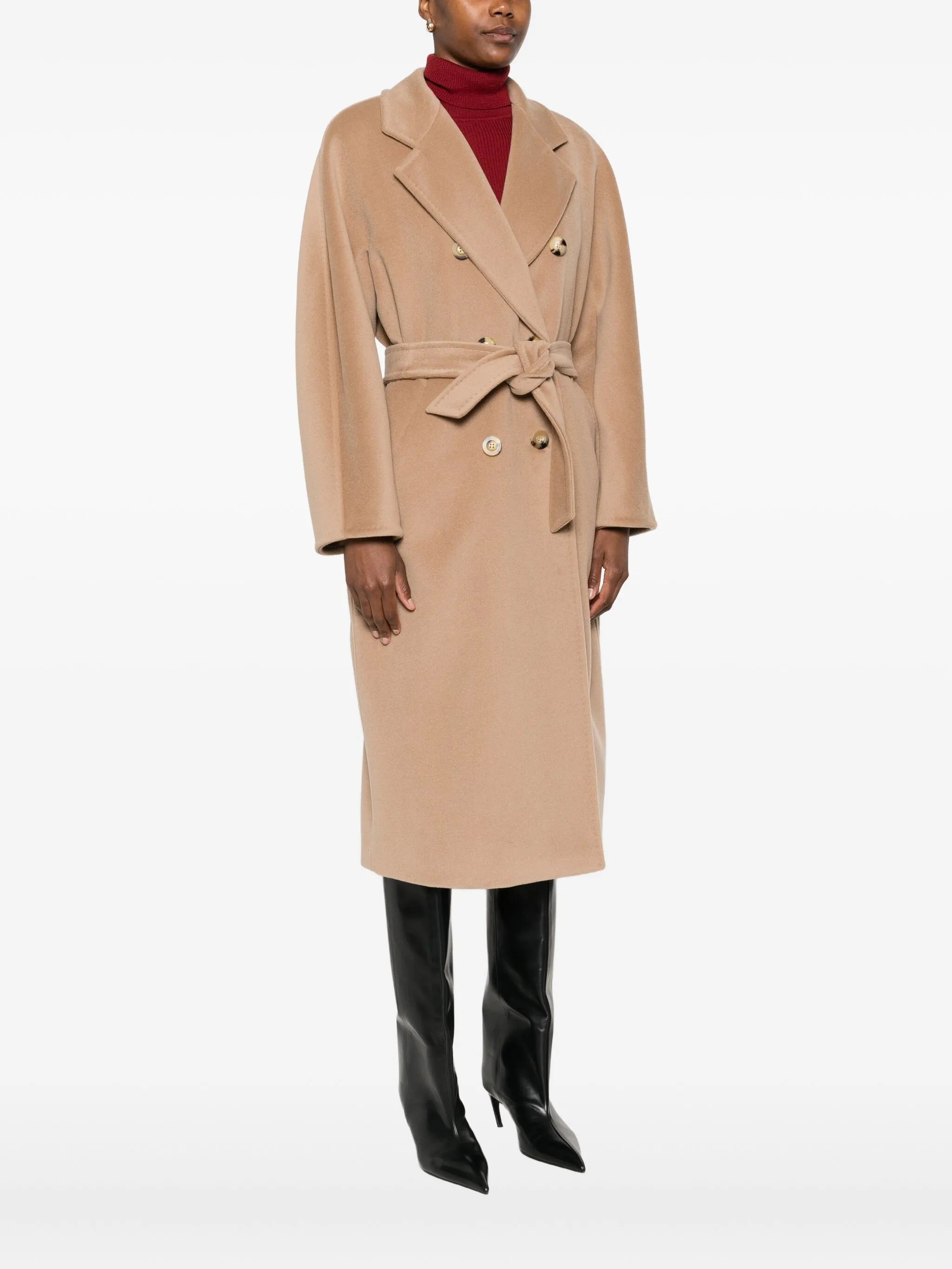 Madame double-breasted wool coat