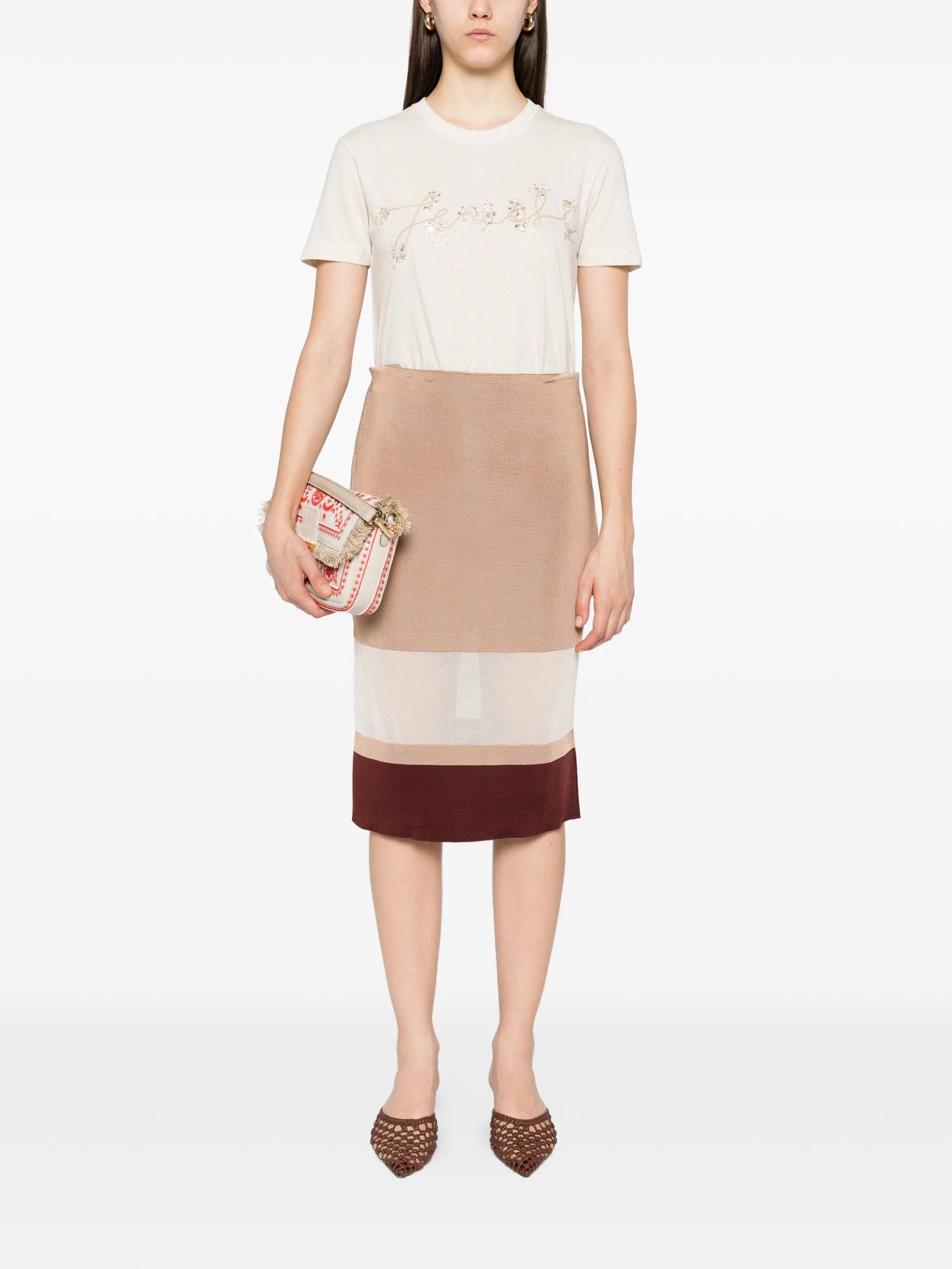sequin-embellished T-shirt