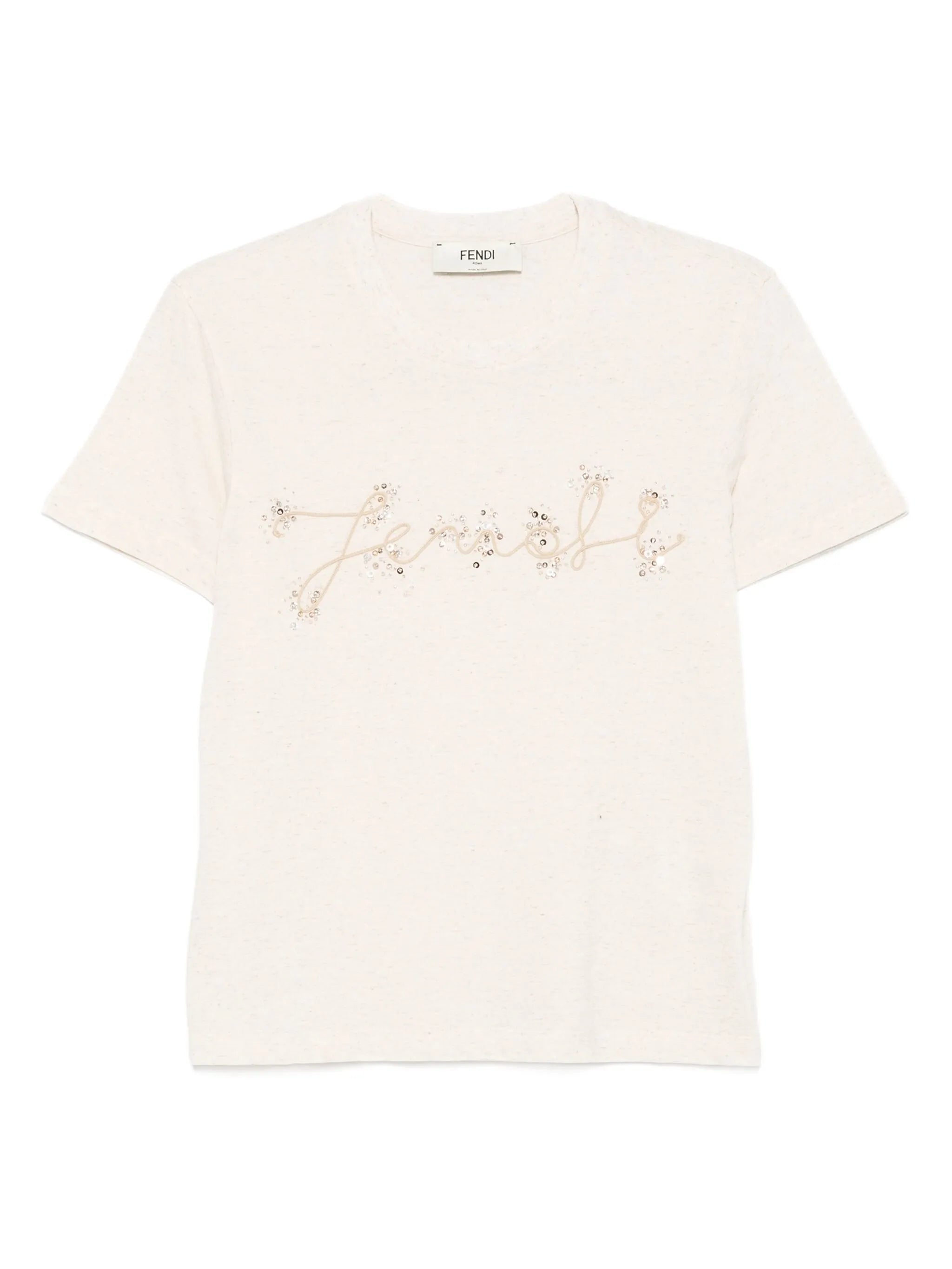 sequin-embellished T-shirt