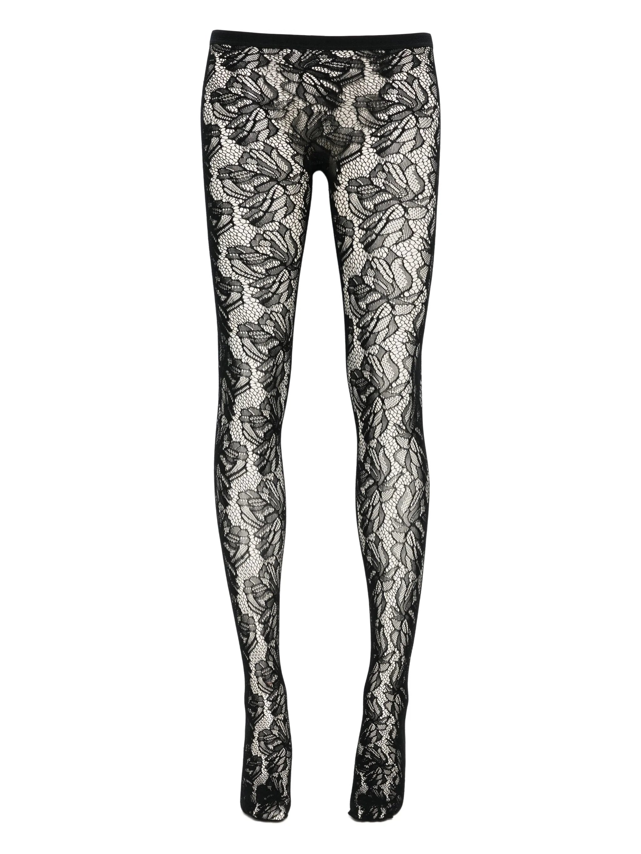 floral lace tights