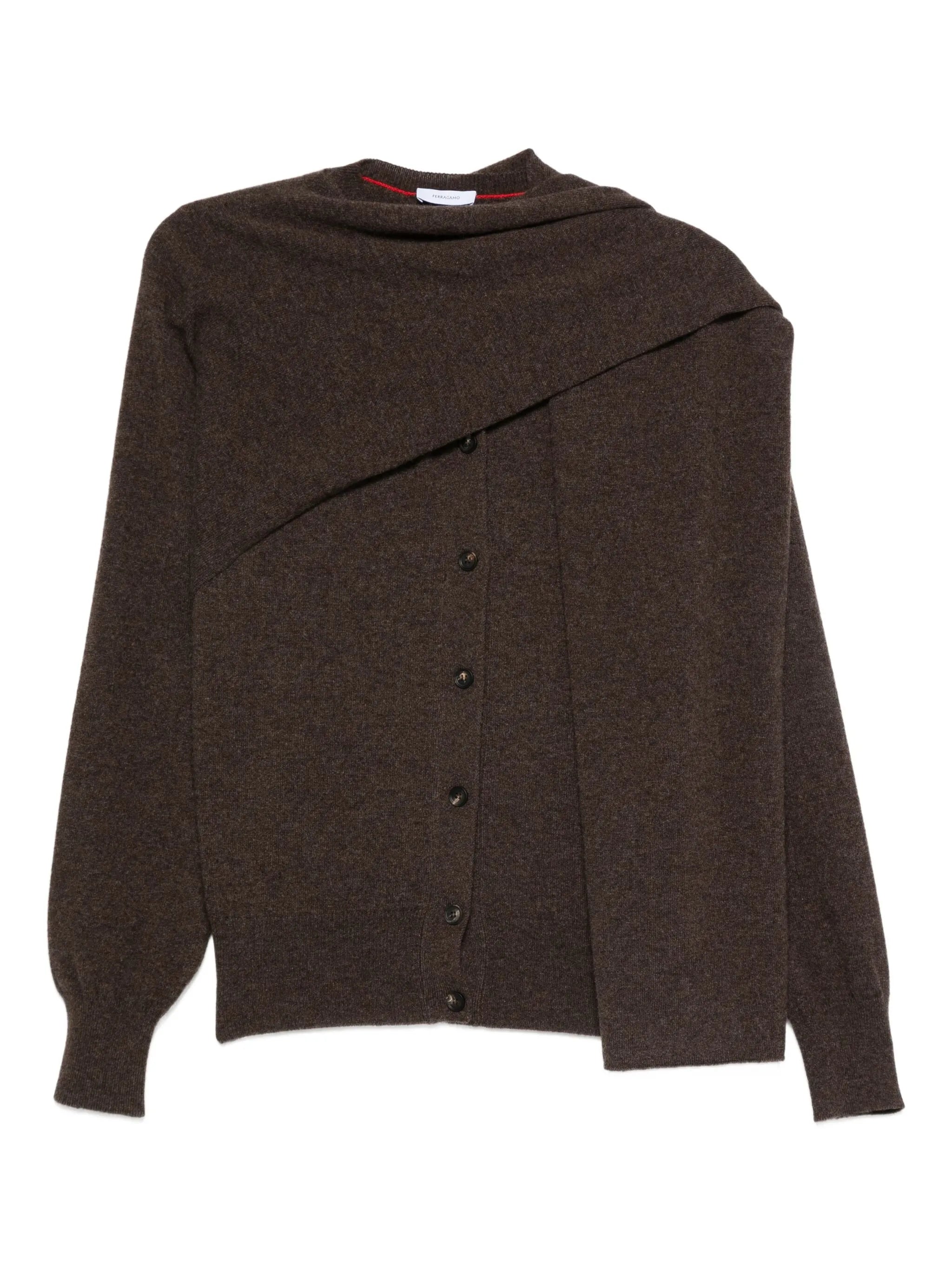 asymmetric button-up cardigan