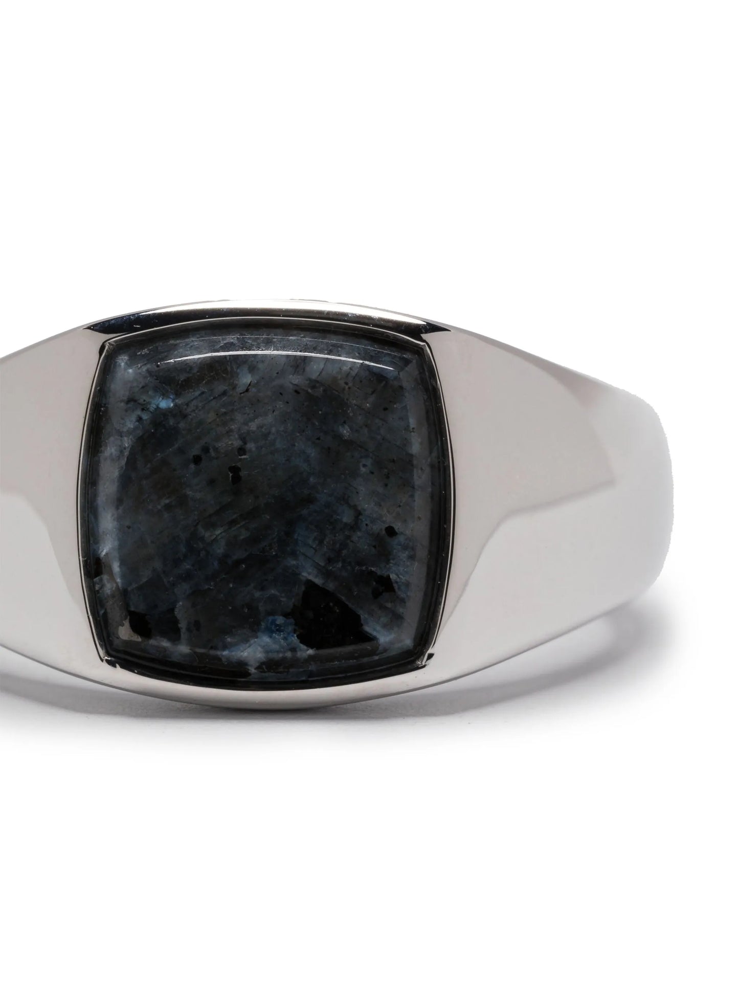 sterling silver larvikite ring