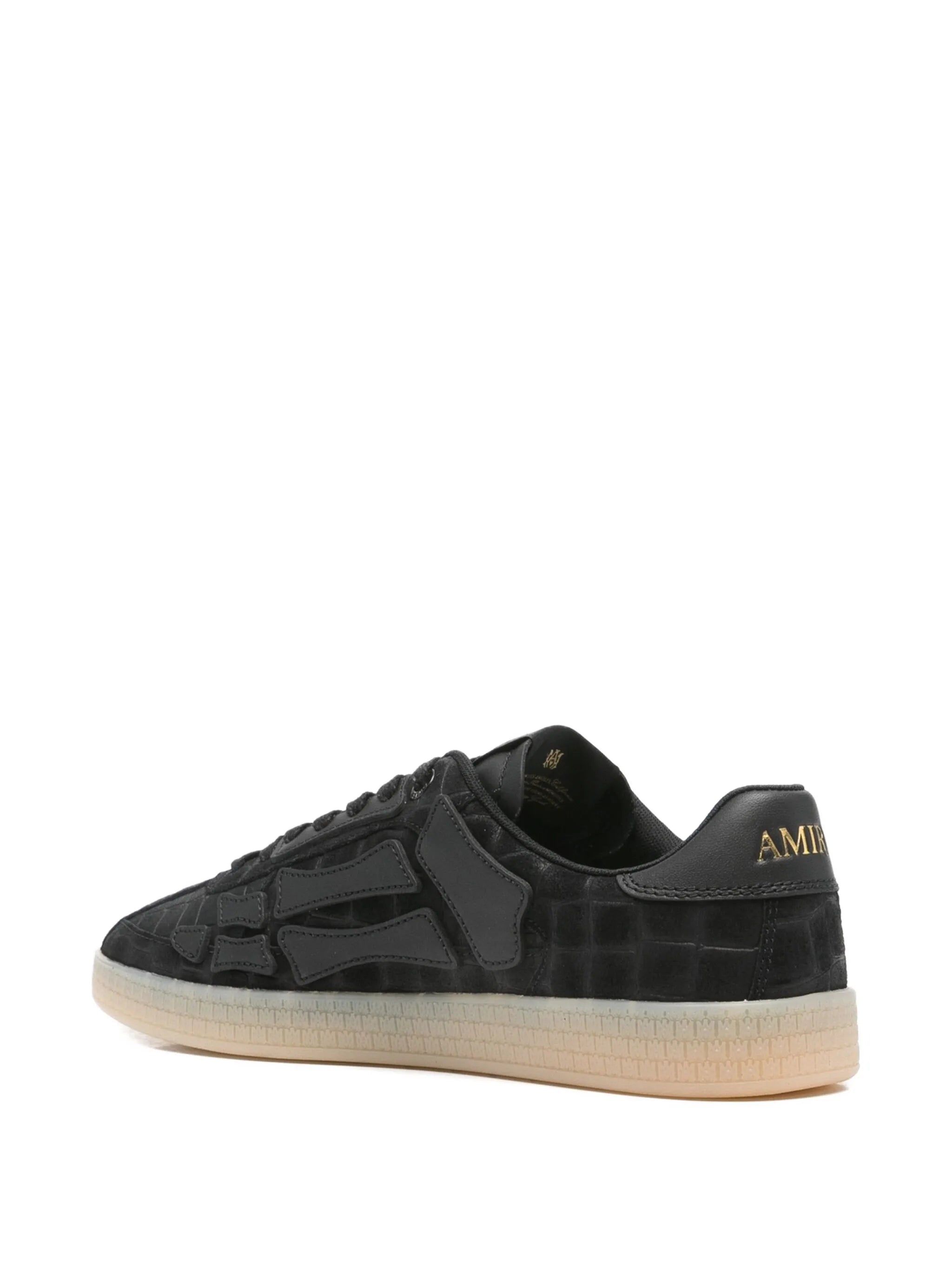 crocodile-embossed leather sneakers