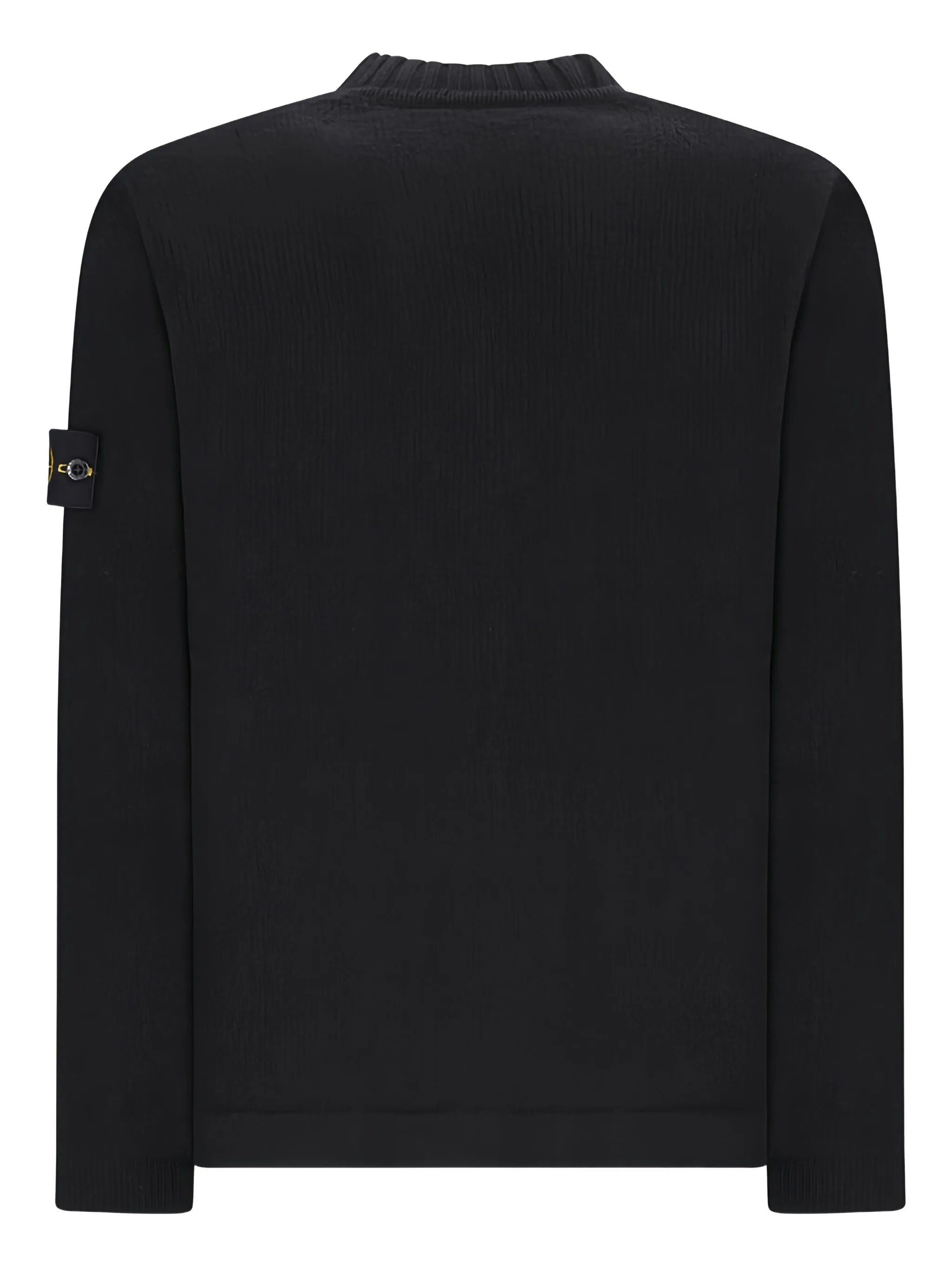 Compass-badge crew-neck sweater