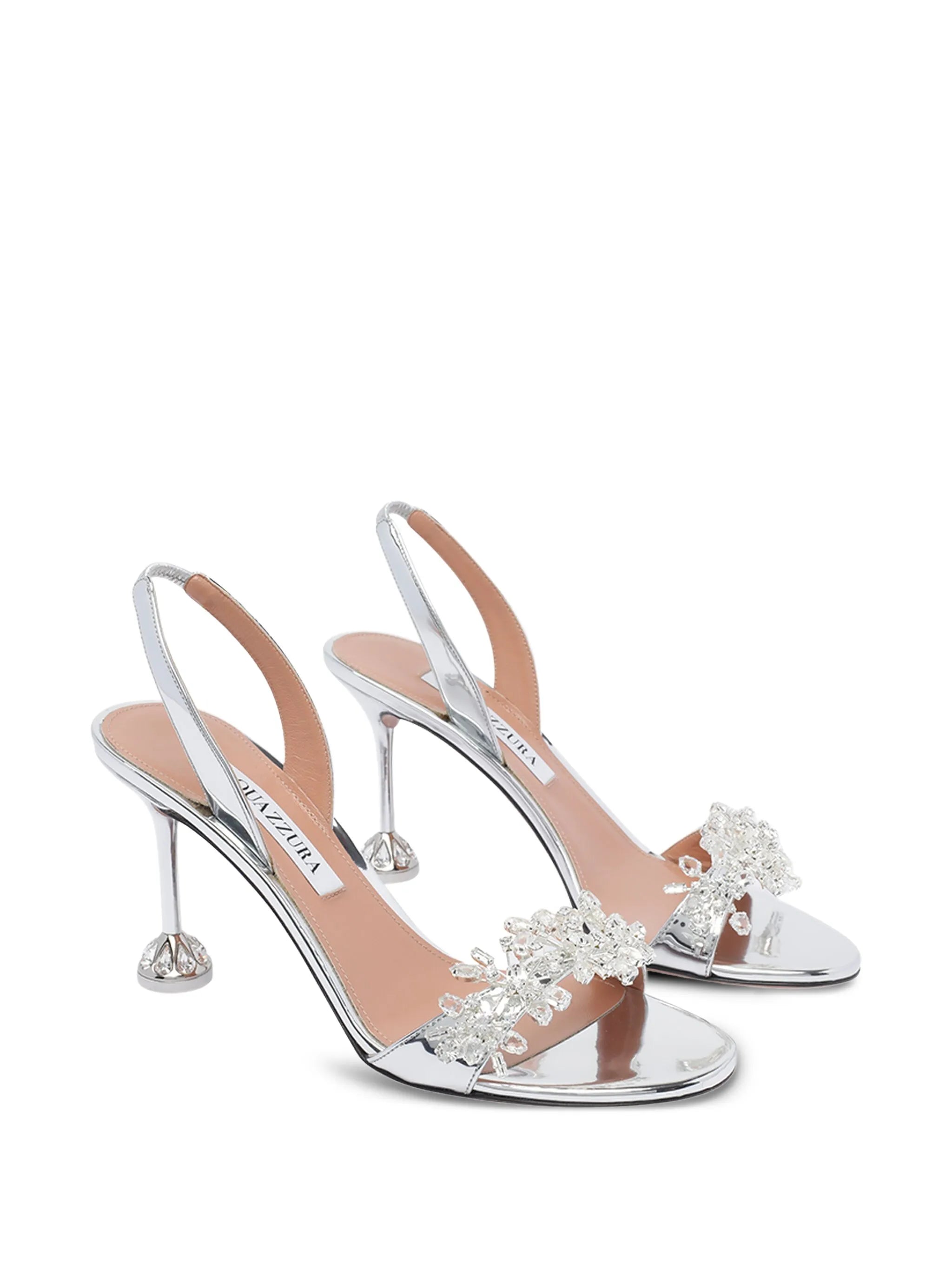 85mm crystal-embellished slingback sandals
