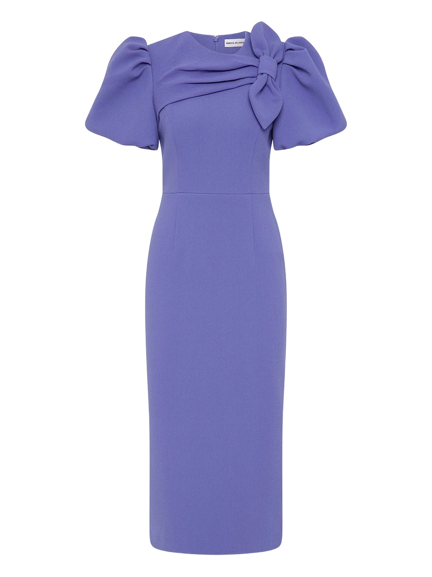 Violetta puff-sleeve bow dress