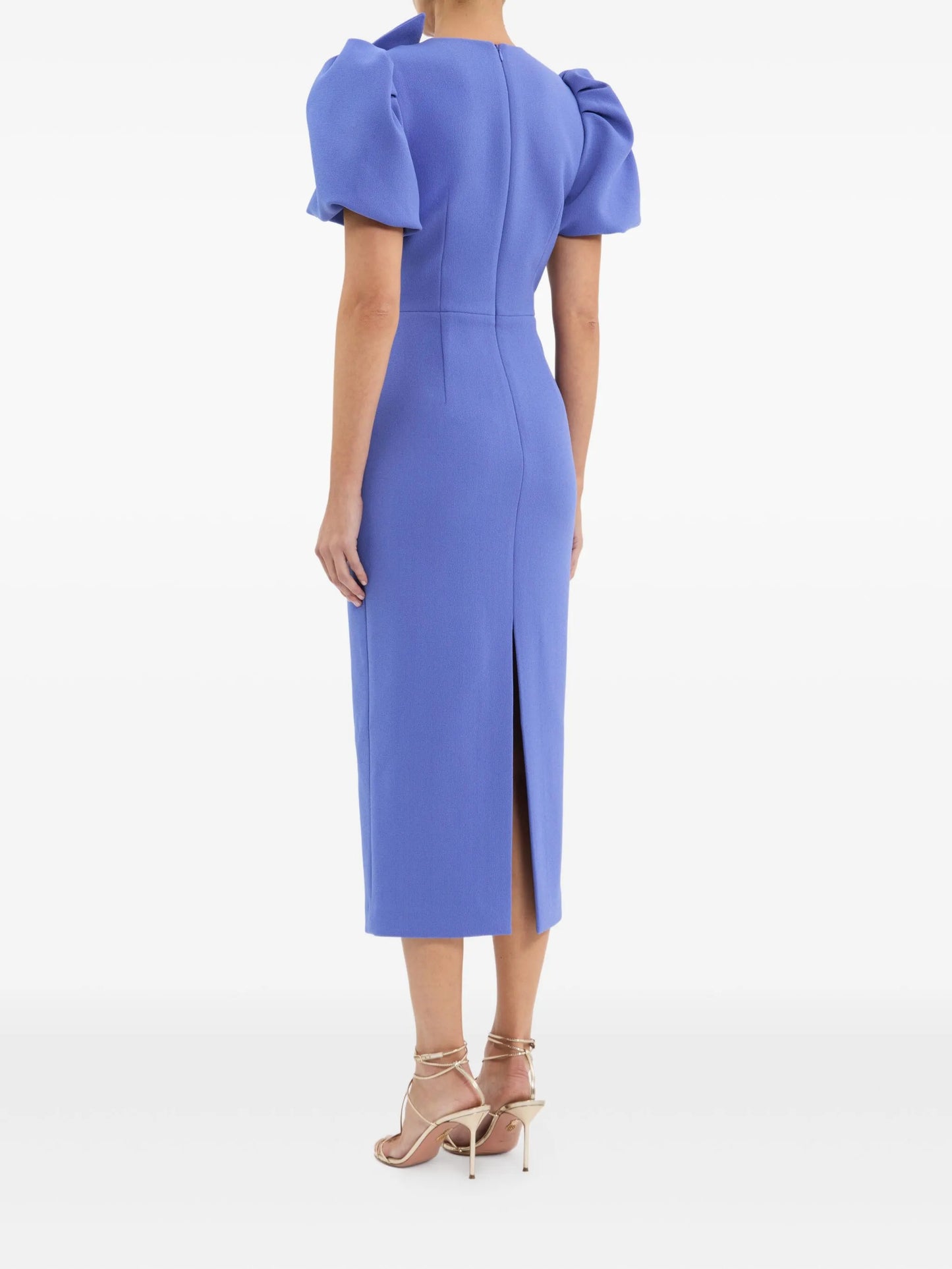 Violetta puff-sleeve bow dress