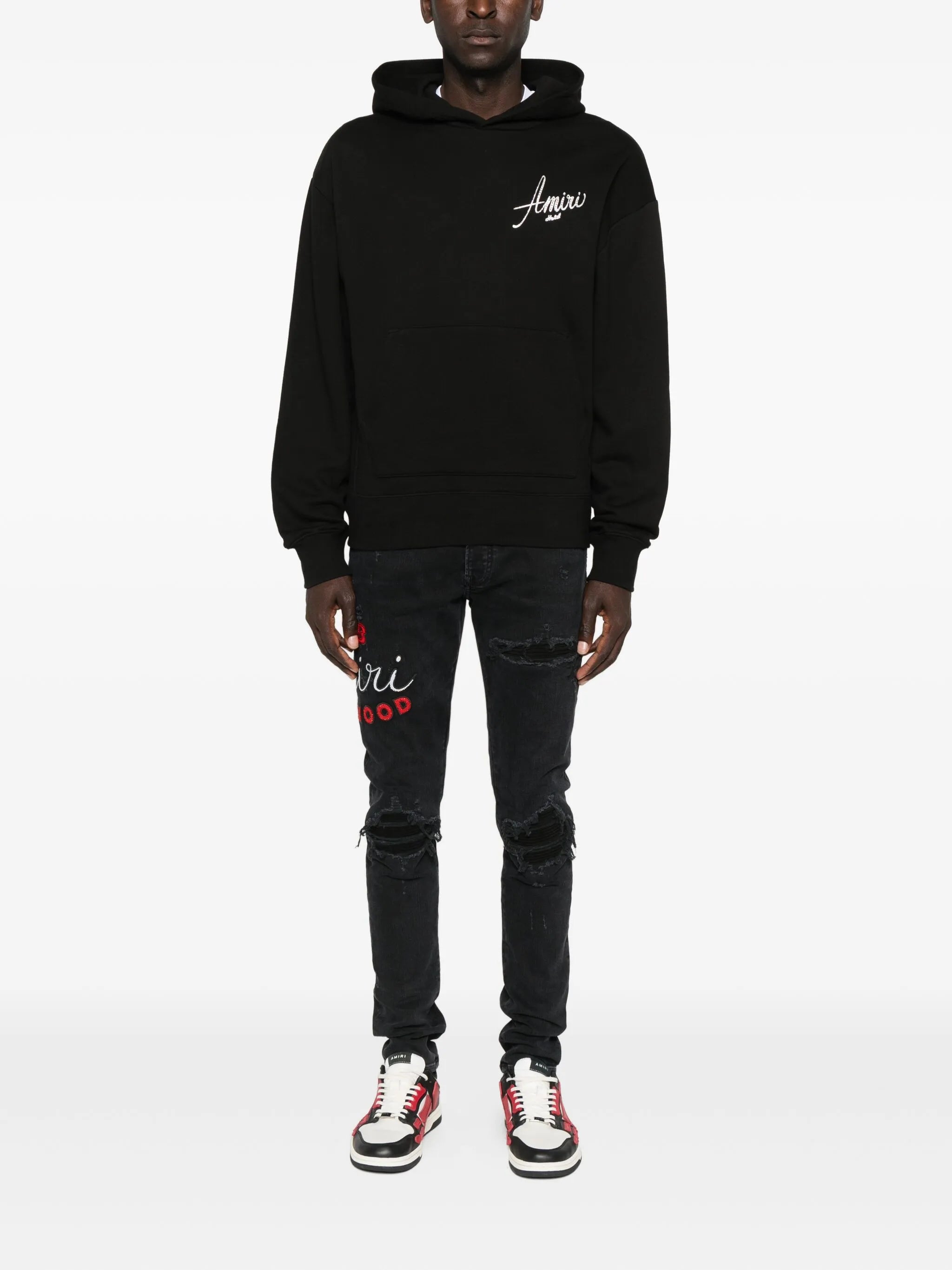 logo-embroidered hoodie
