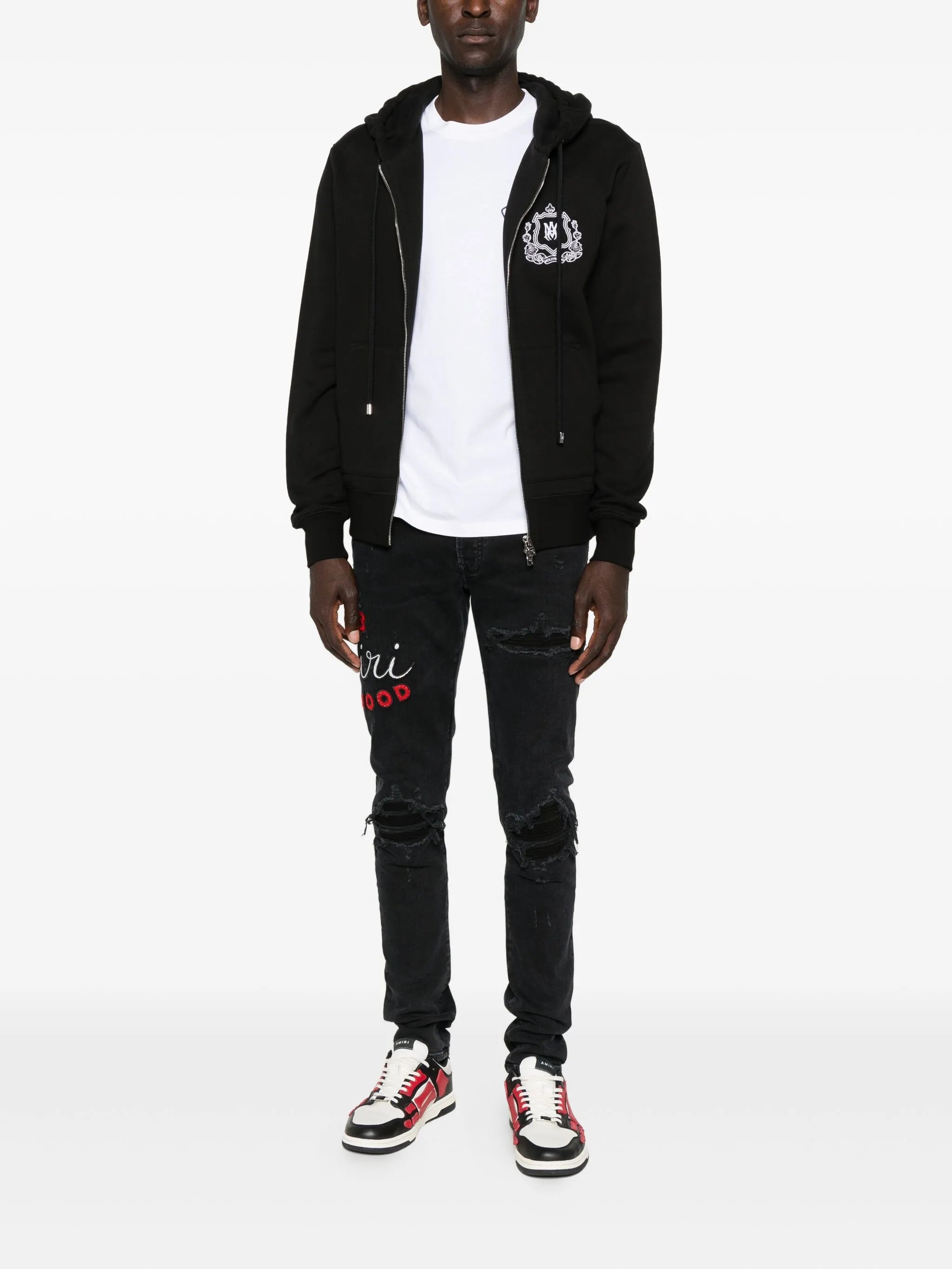 MA Crest zip-up hoodie