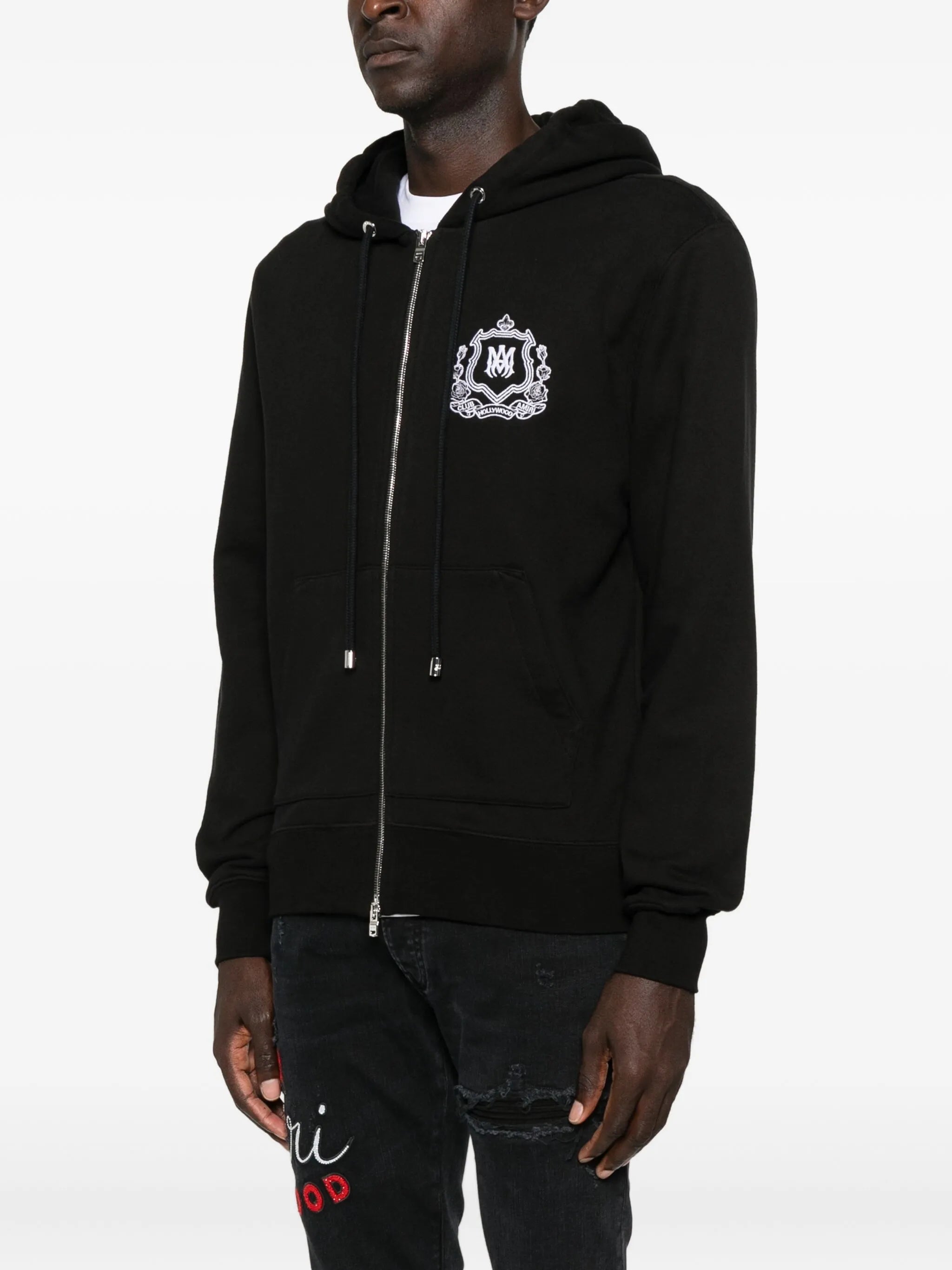 MA Crest zip-up hoodie