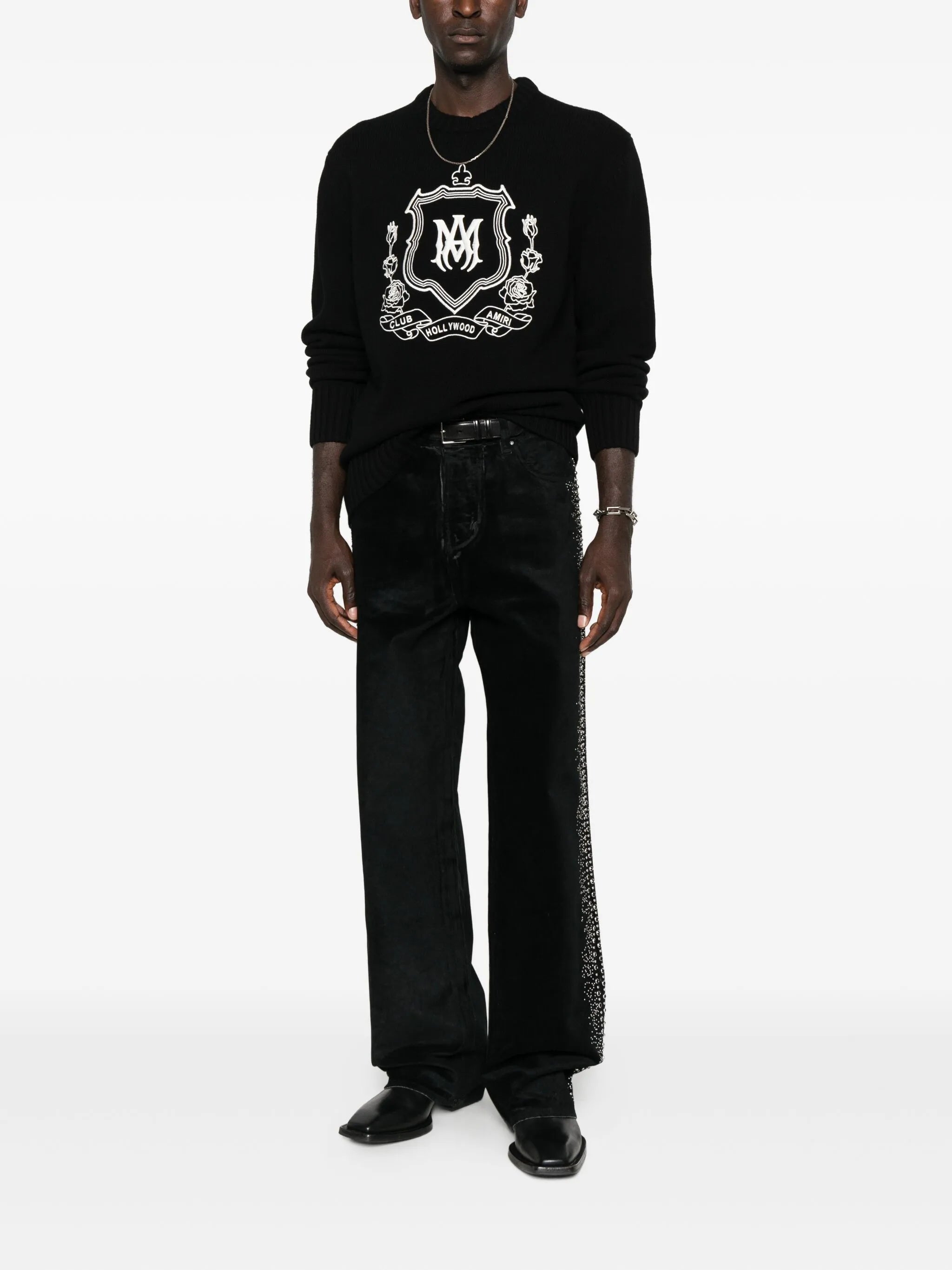 crest-print sweatshirt