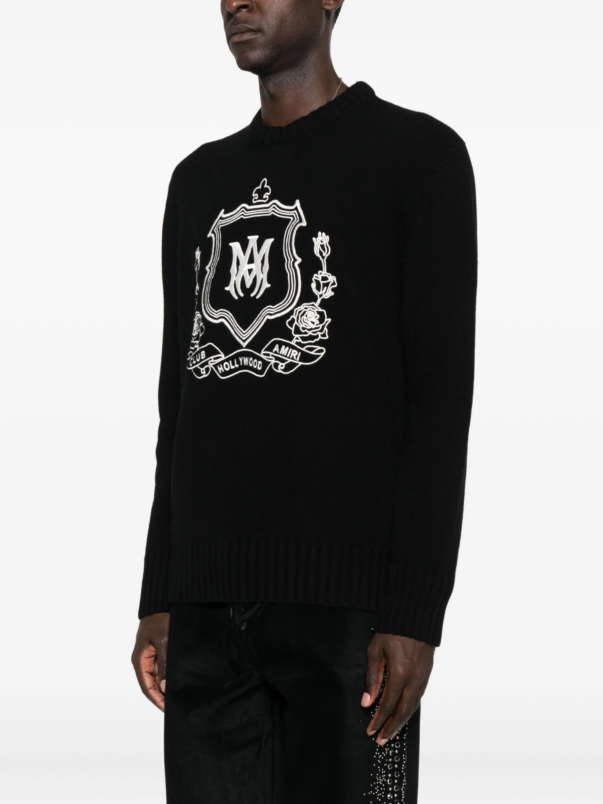 crest-print sweatshirt