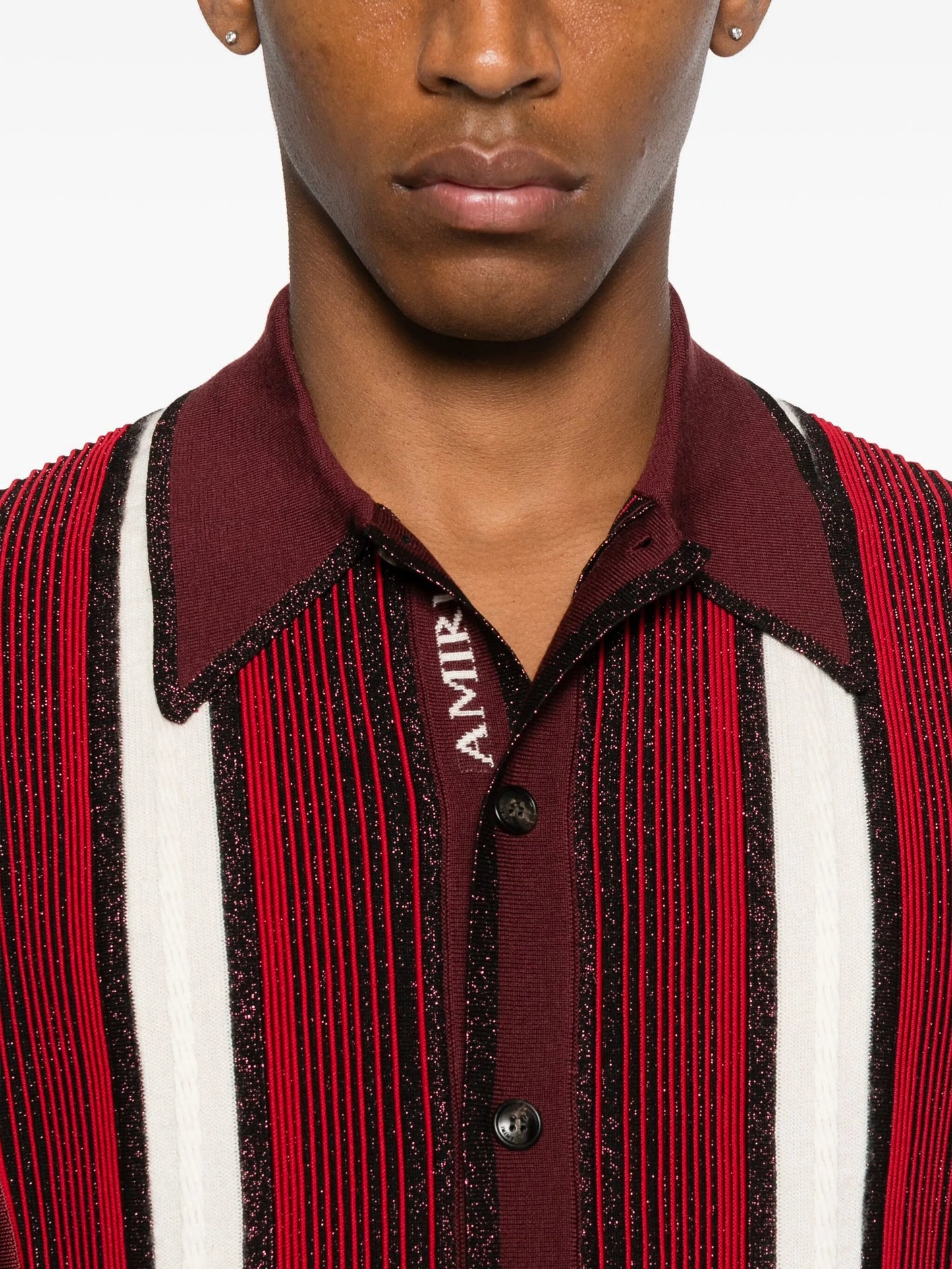 embellished striped shirt