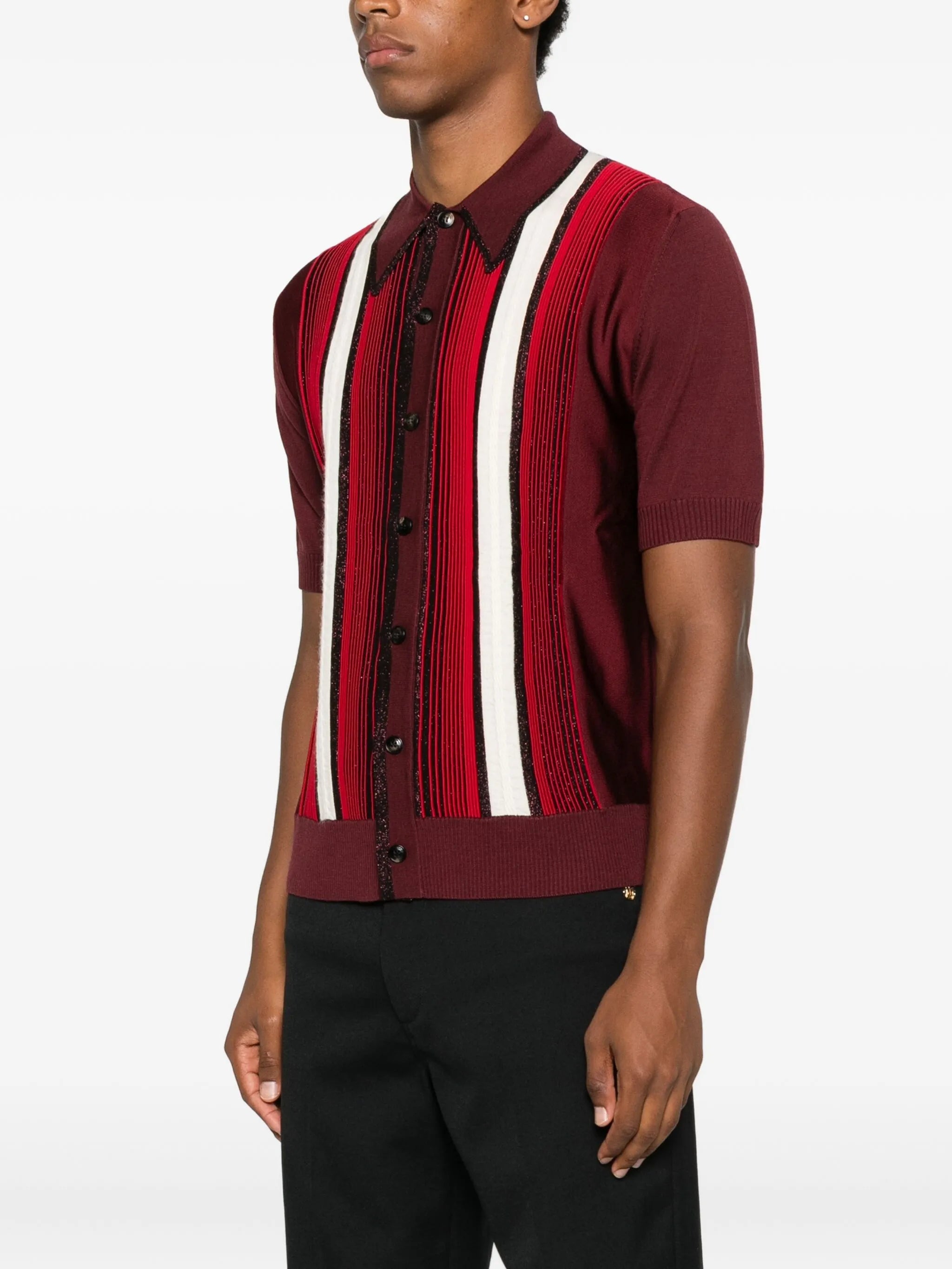 embellished striped shirt