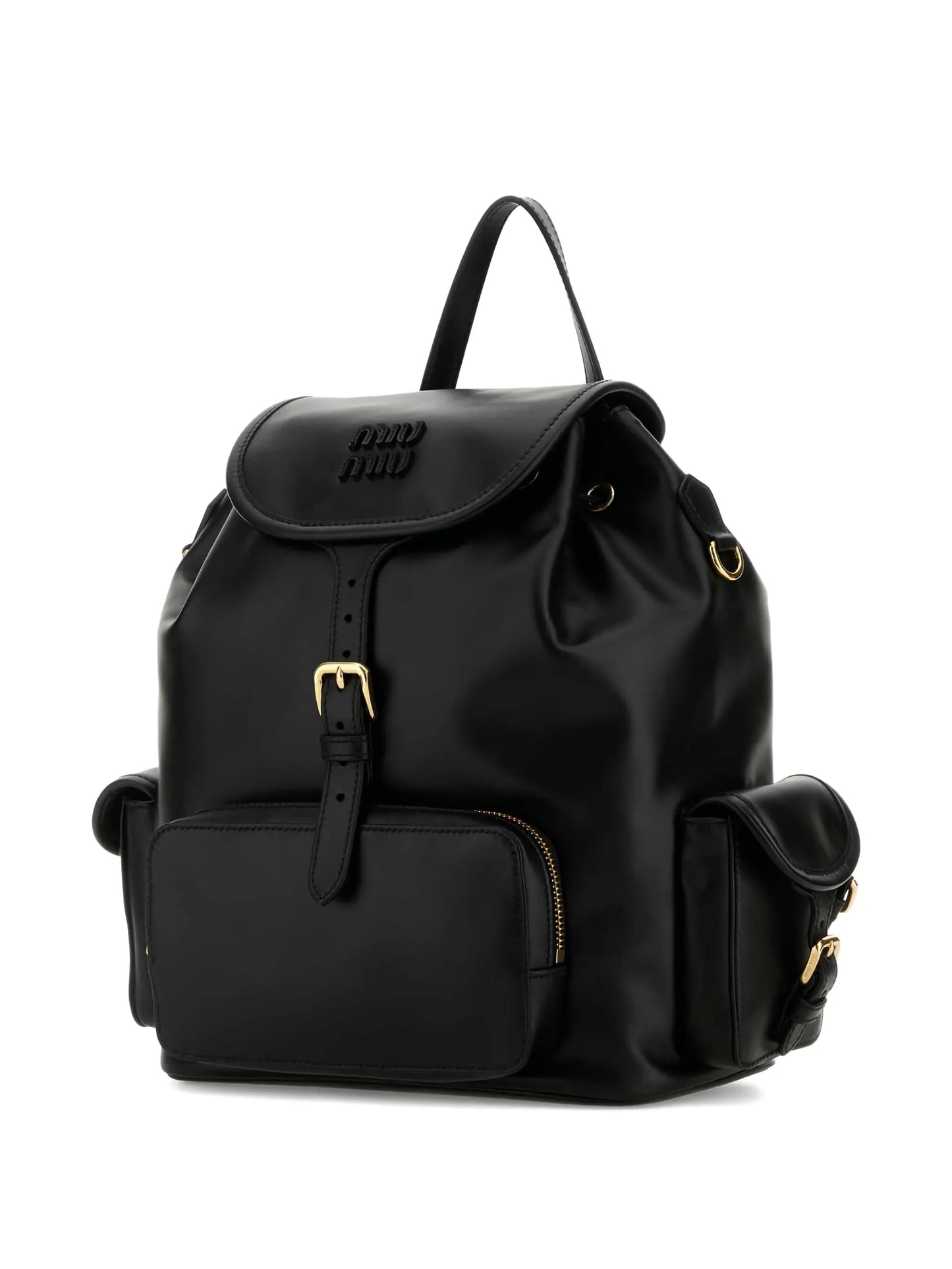 panelled buckled backpack