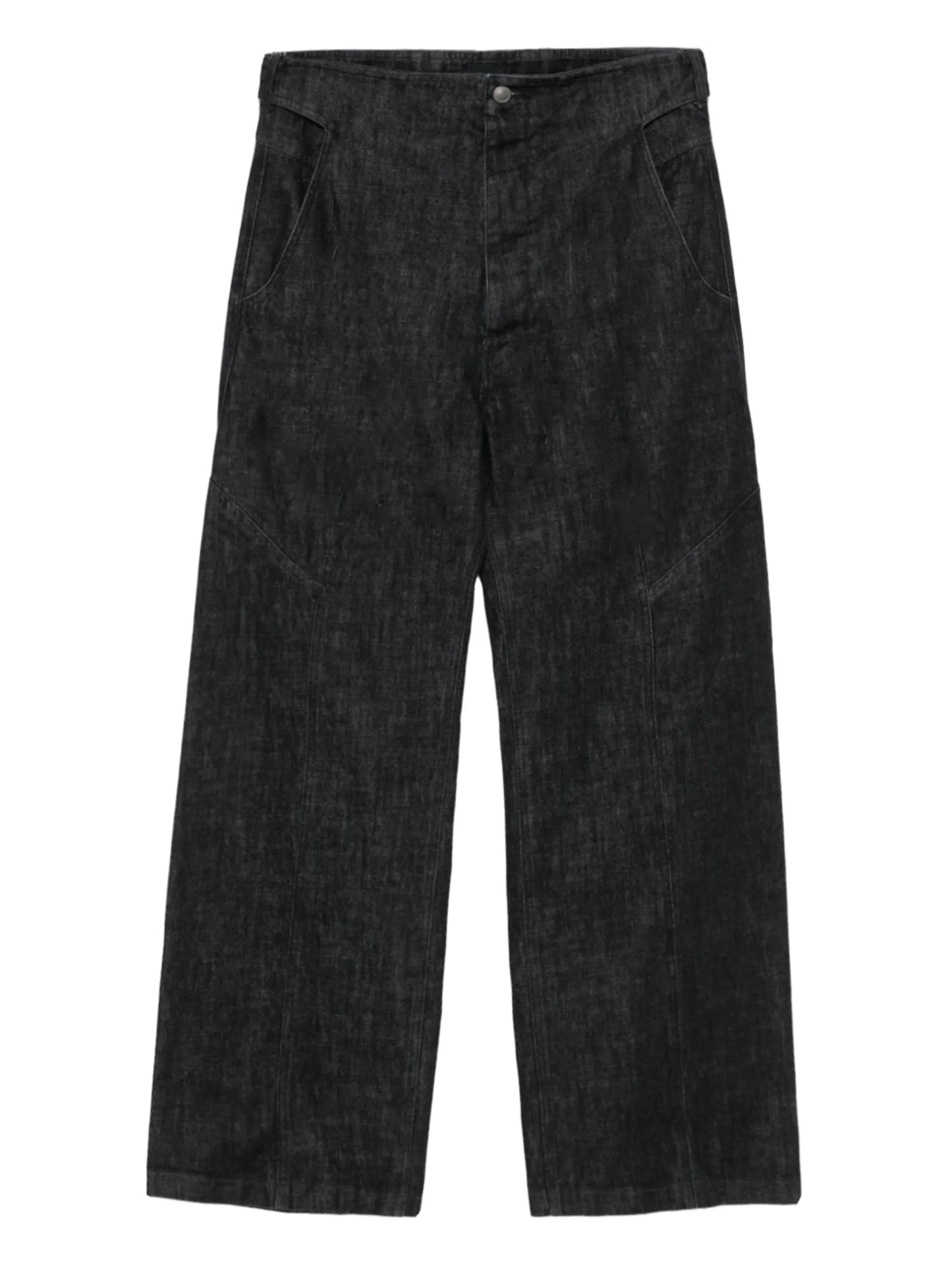 button-fly panelled jeans