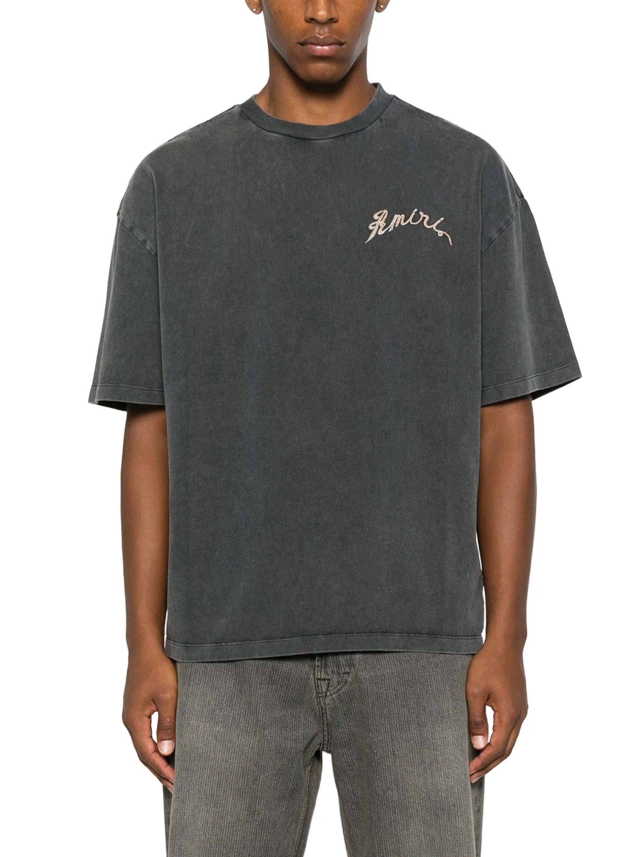 embroidered short-sleeve T-shirt