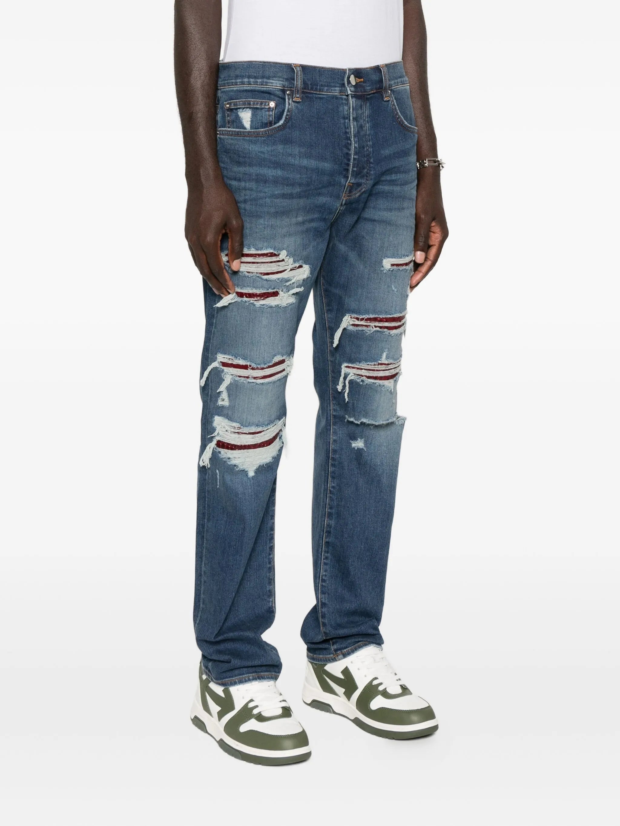 distressed jeans