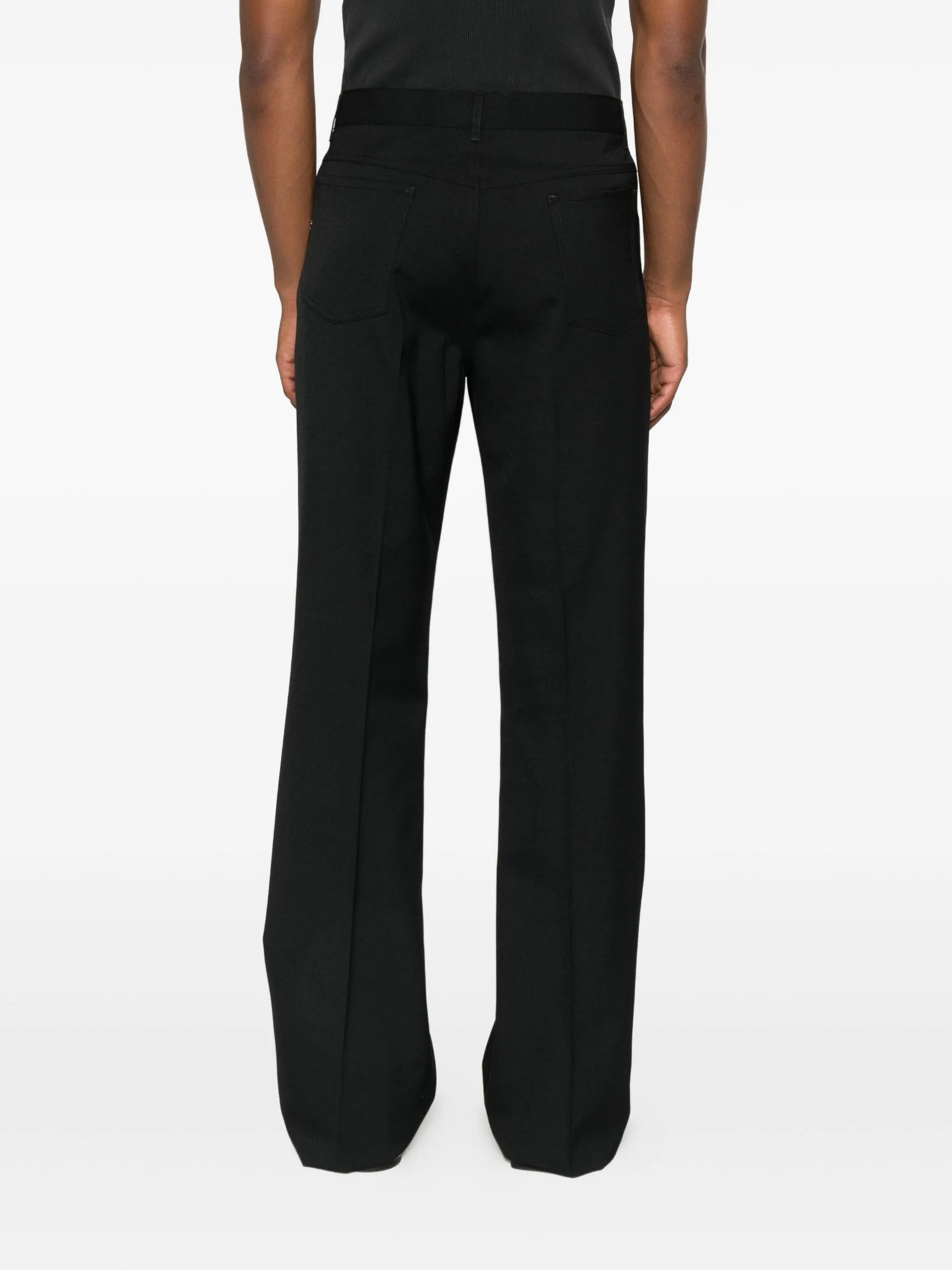 button-fly bootcut trousers