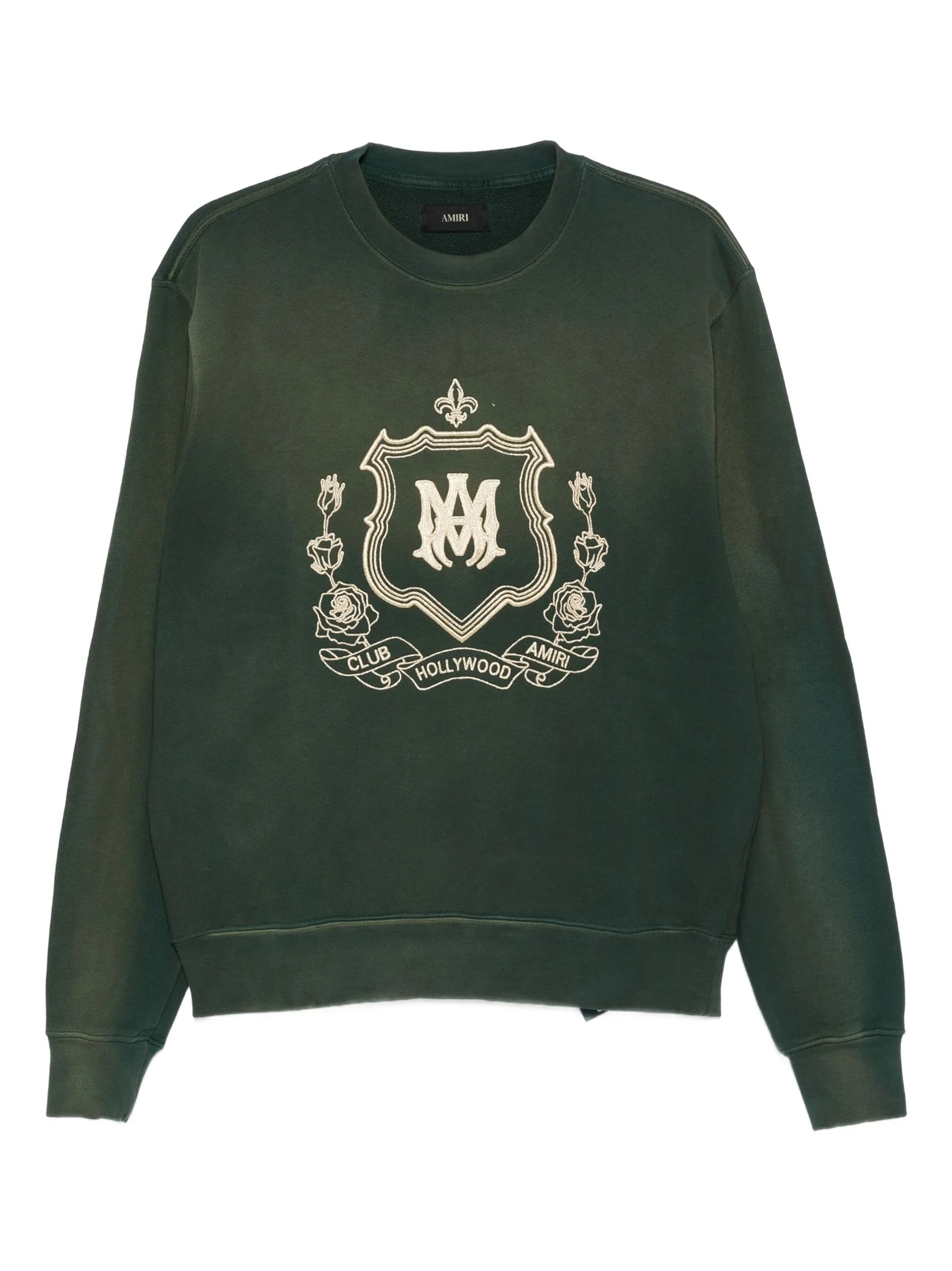 crest-embroidered sweatshirt