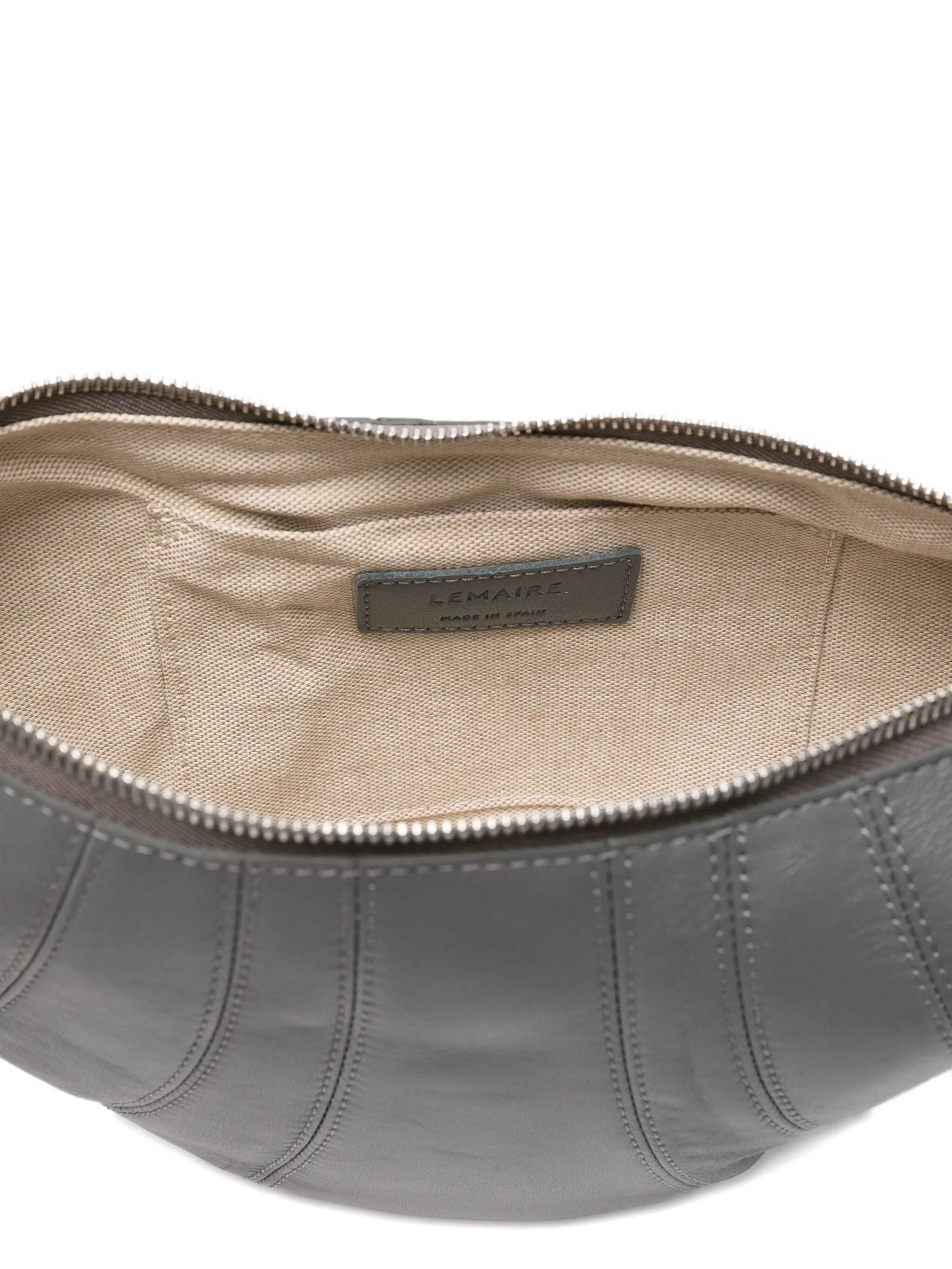 Croissant knotted lambskin shoulder bag