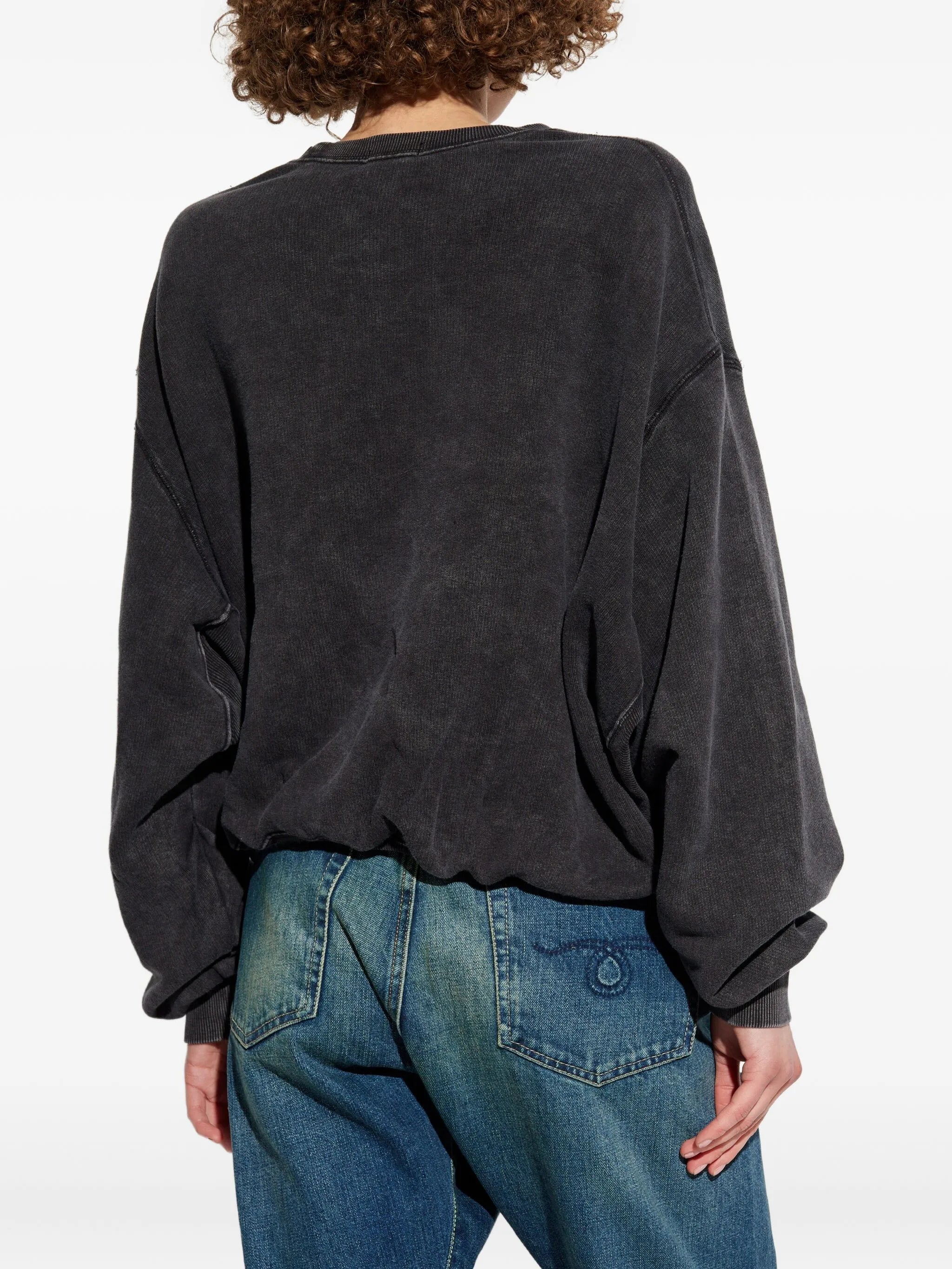 frayed-embellished sweatshirt