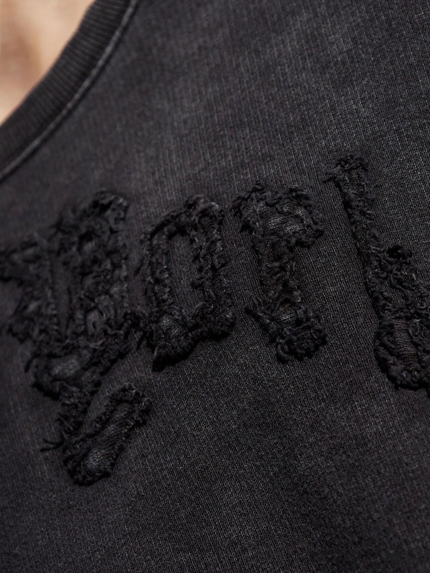 frayed-embellished sweatshirt