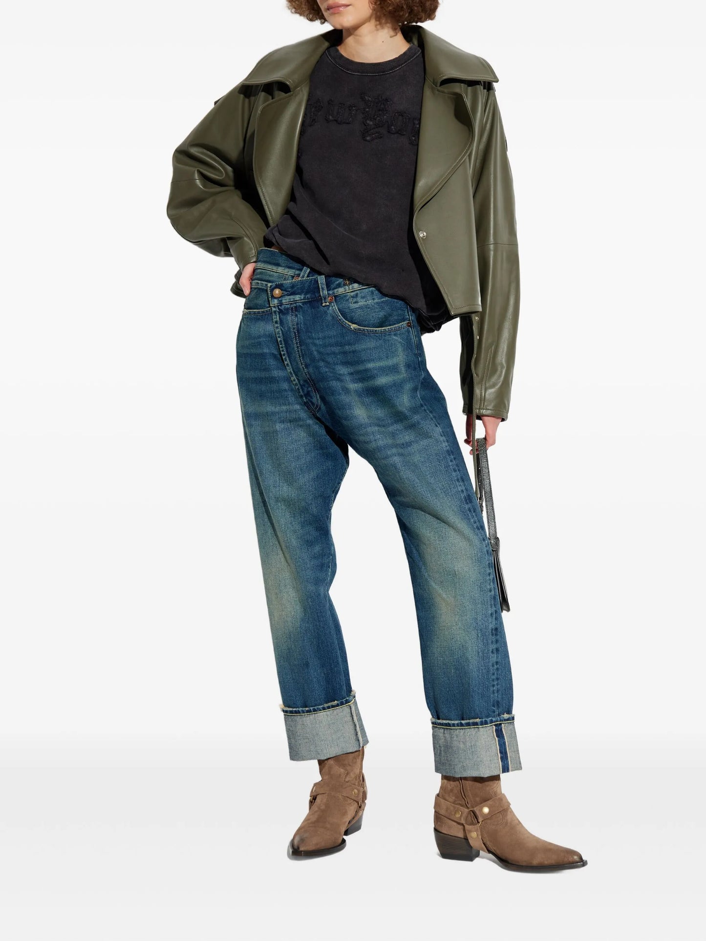 frayed-embellished sweatshirt