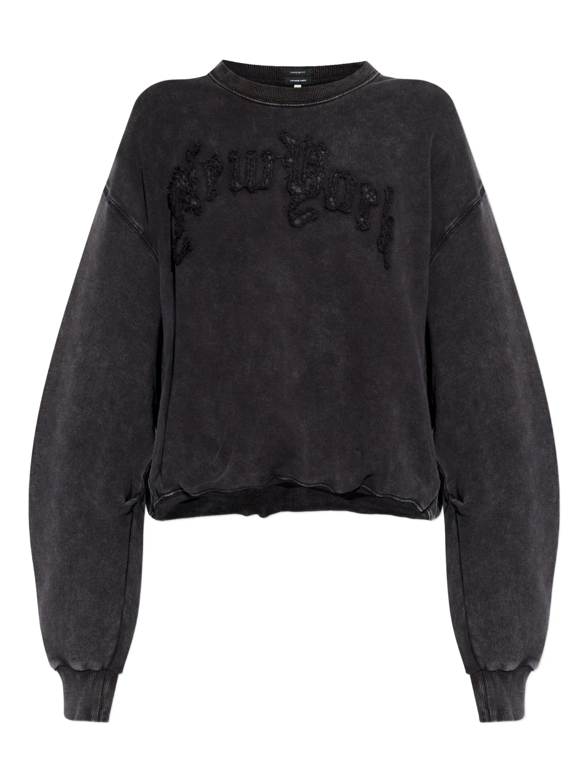 frayed-embellished sweatshirt
